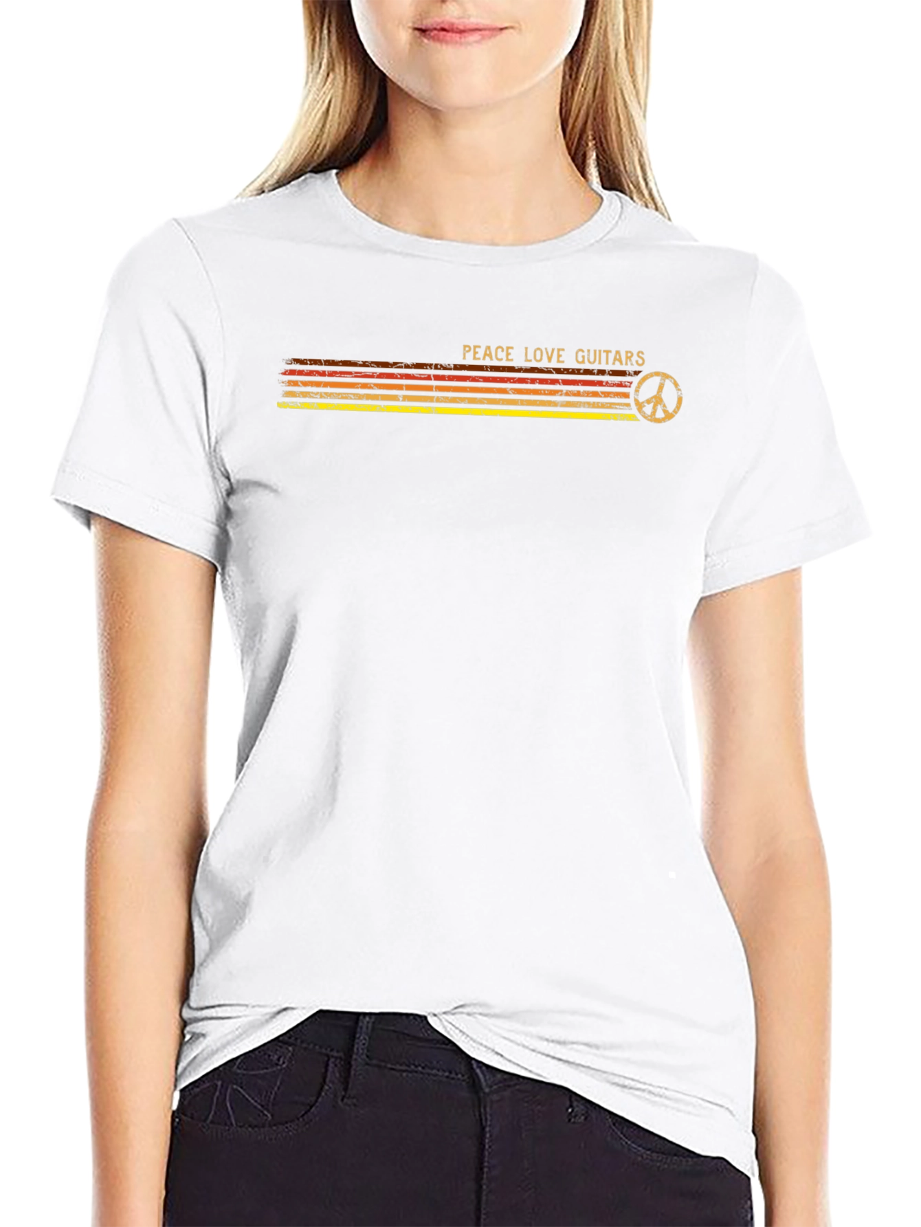 Peace Love Guitars Graphic T-Shirt