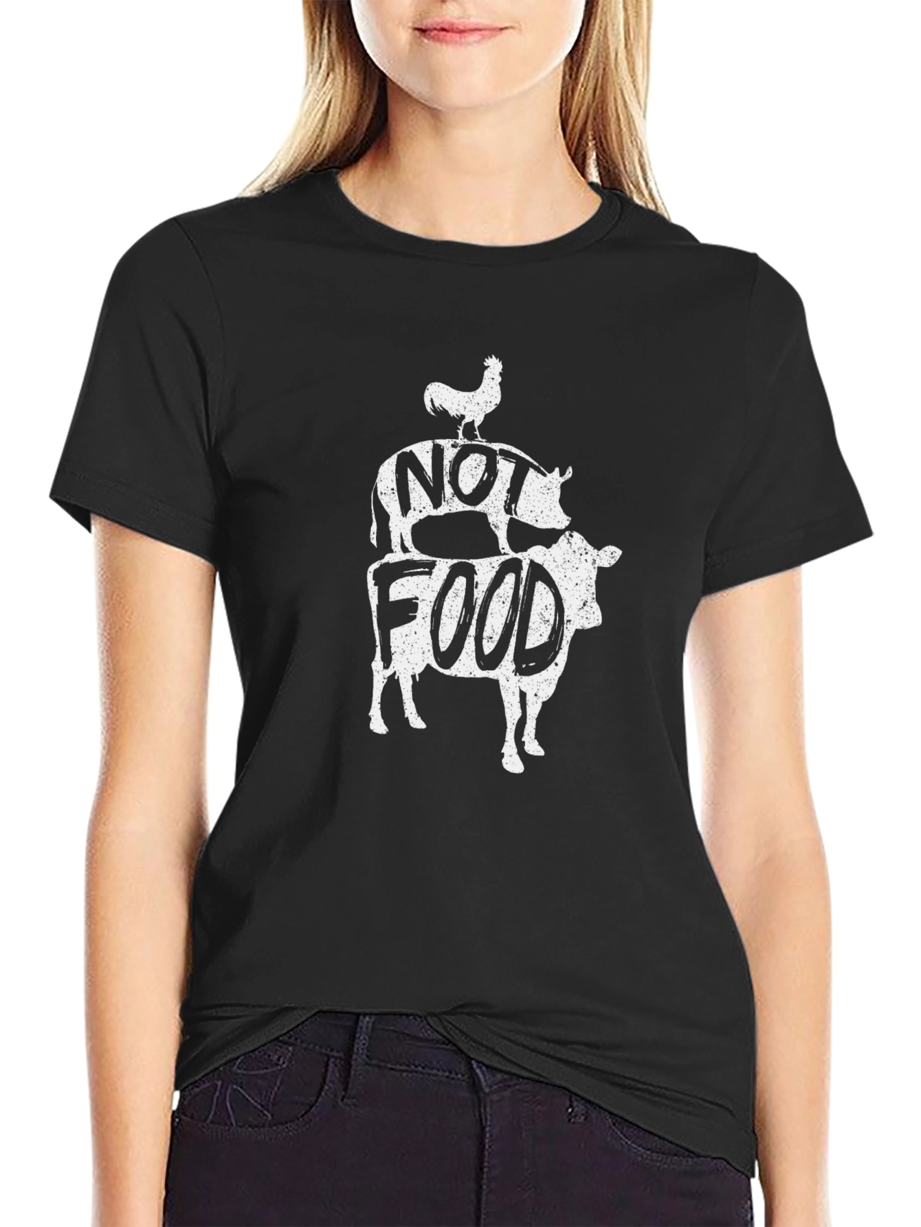 Vegan Not Food Animal Graphic T-Shirt