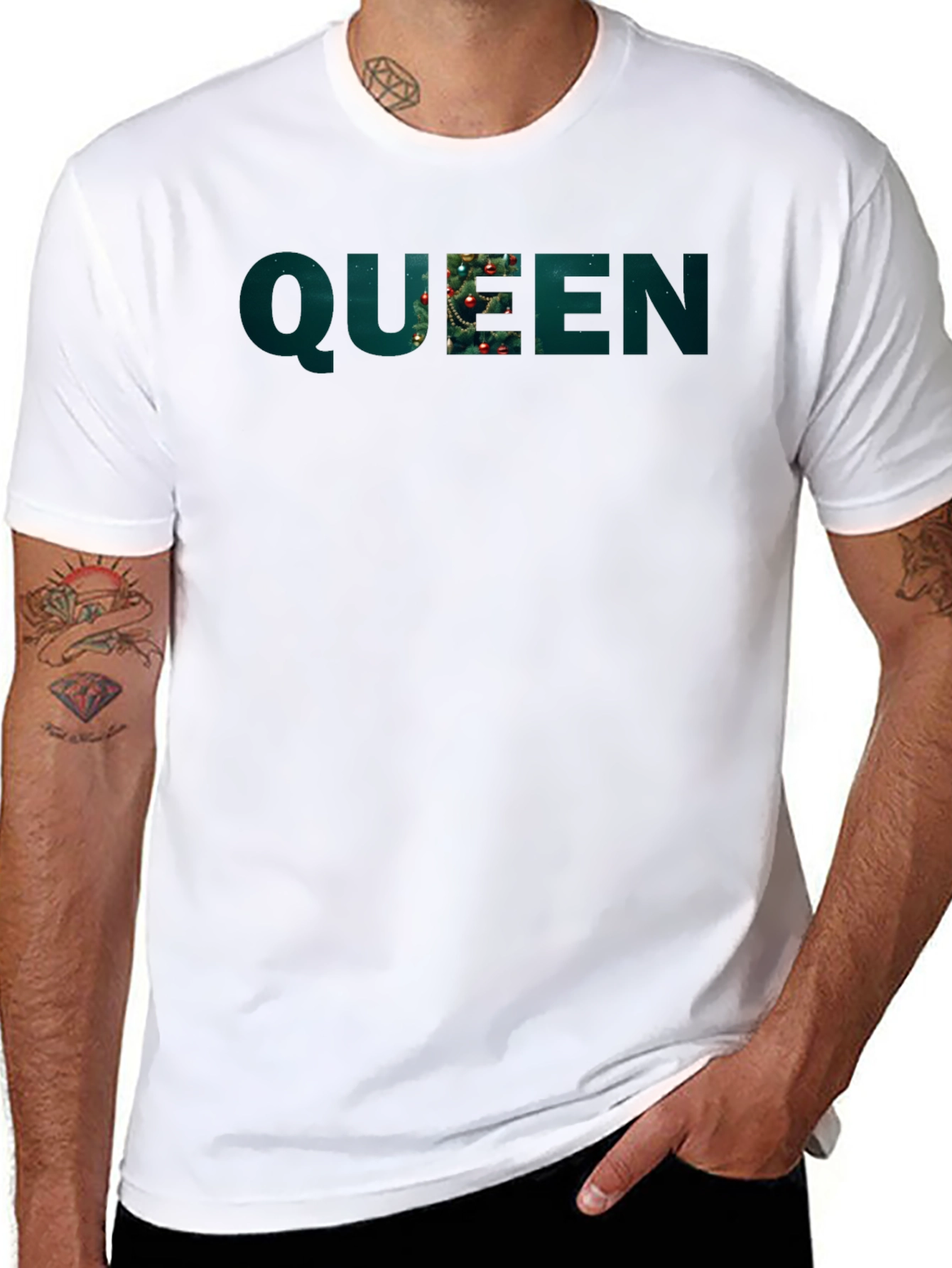 Christmas Queen Black Graphic Tee