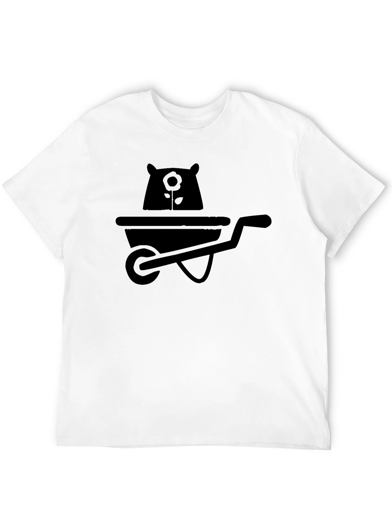 Bear in Wheelbarrow Graphic Tee - Black
