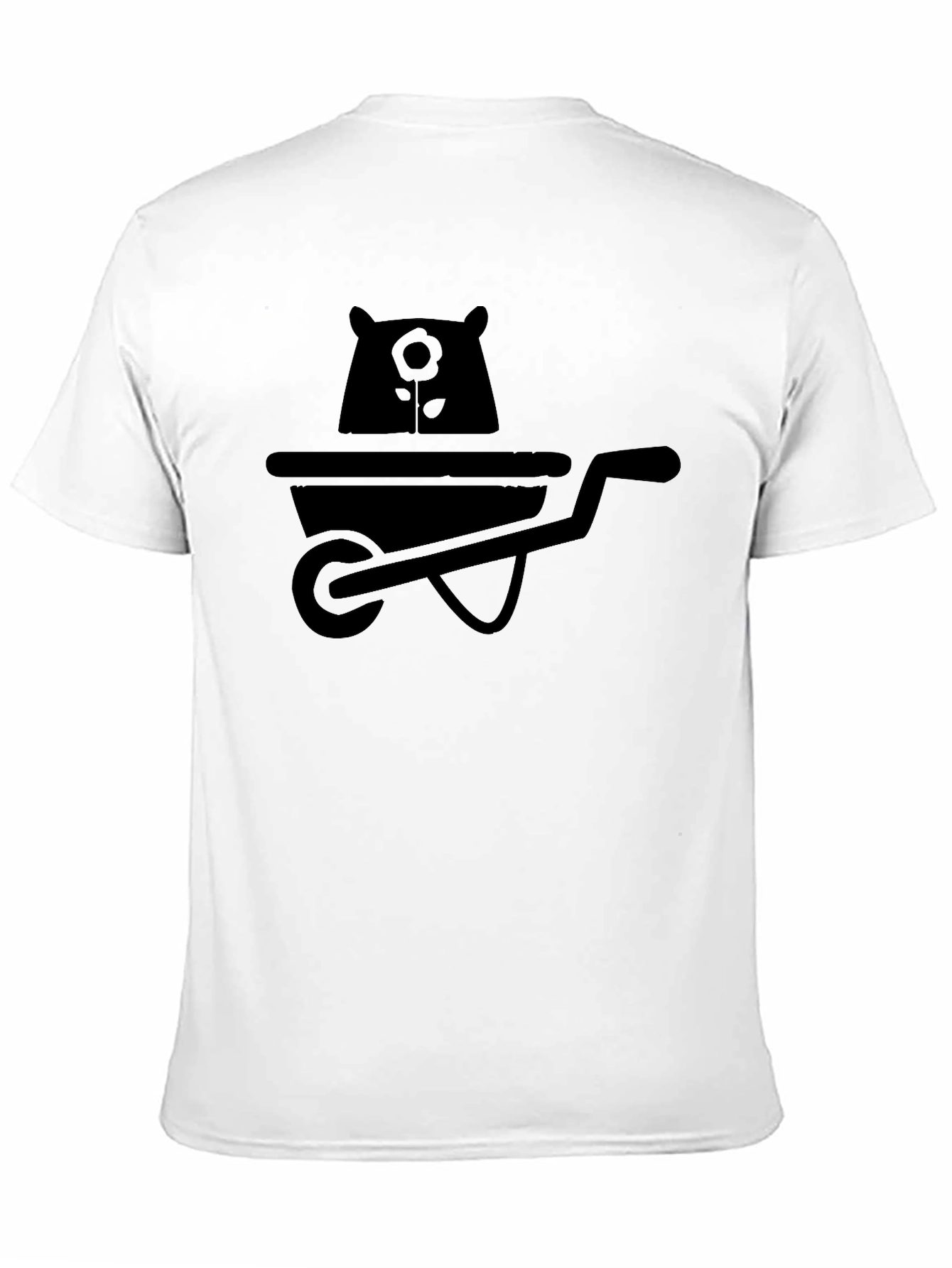 Bear in Wheelbarrow Graphic Tee - Black