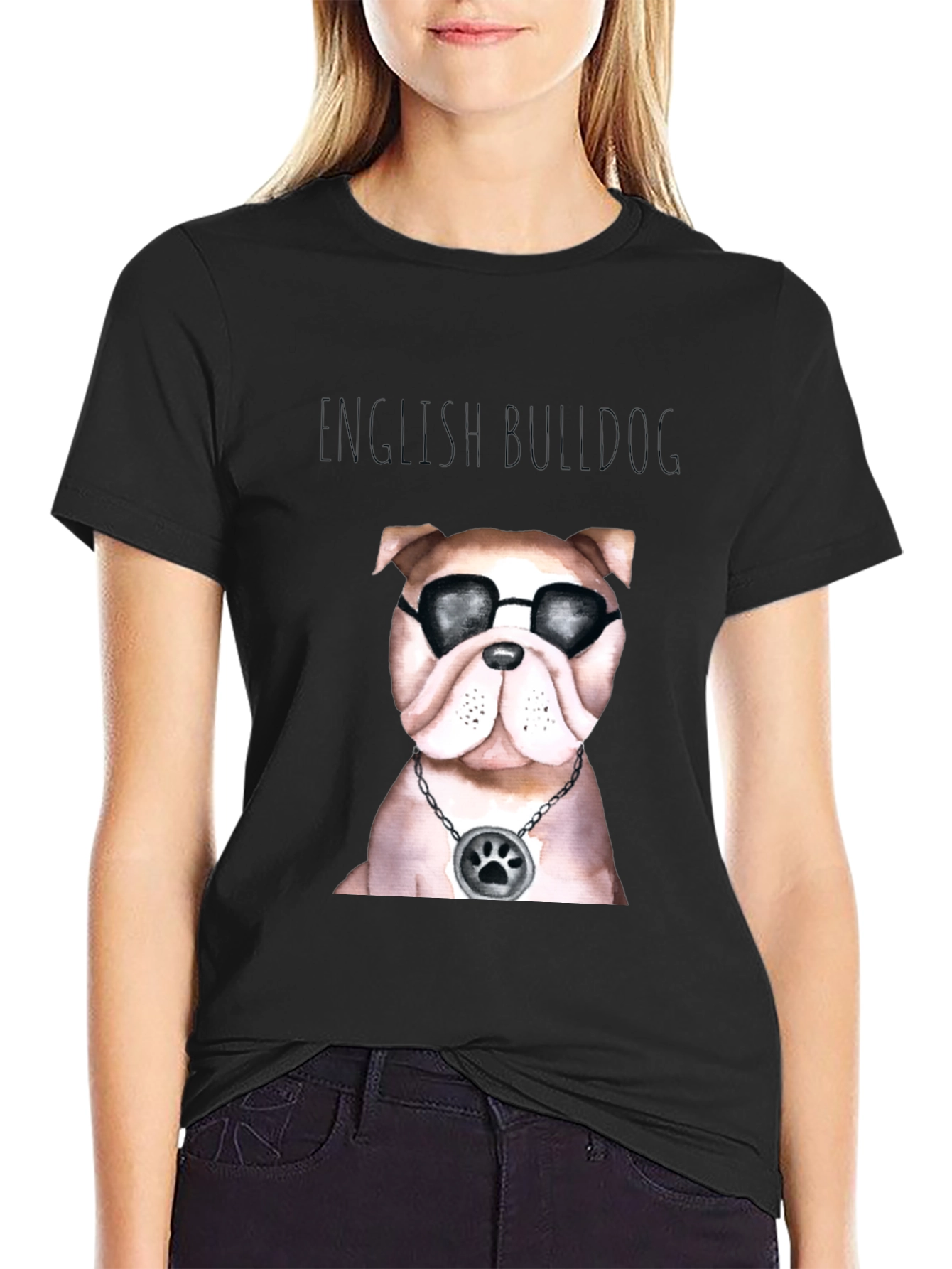 Cool English Bulldog Graphic Tee