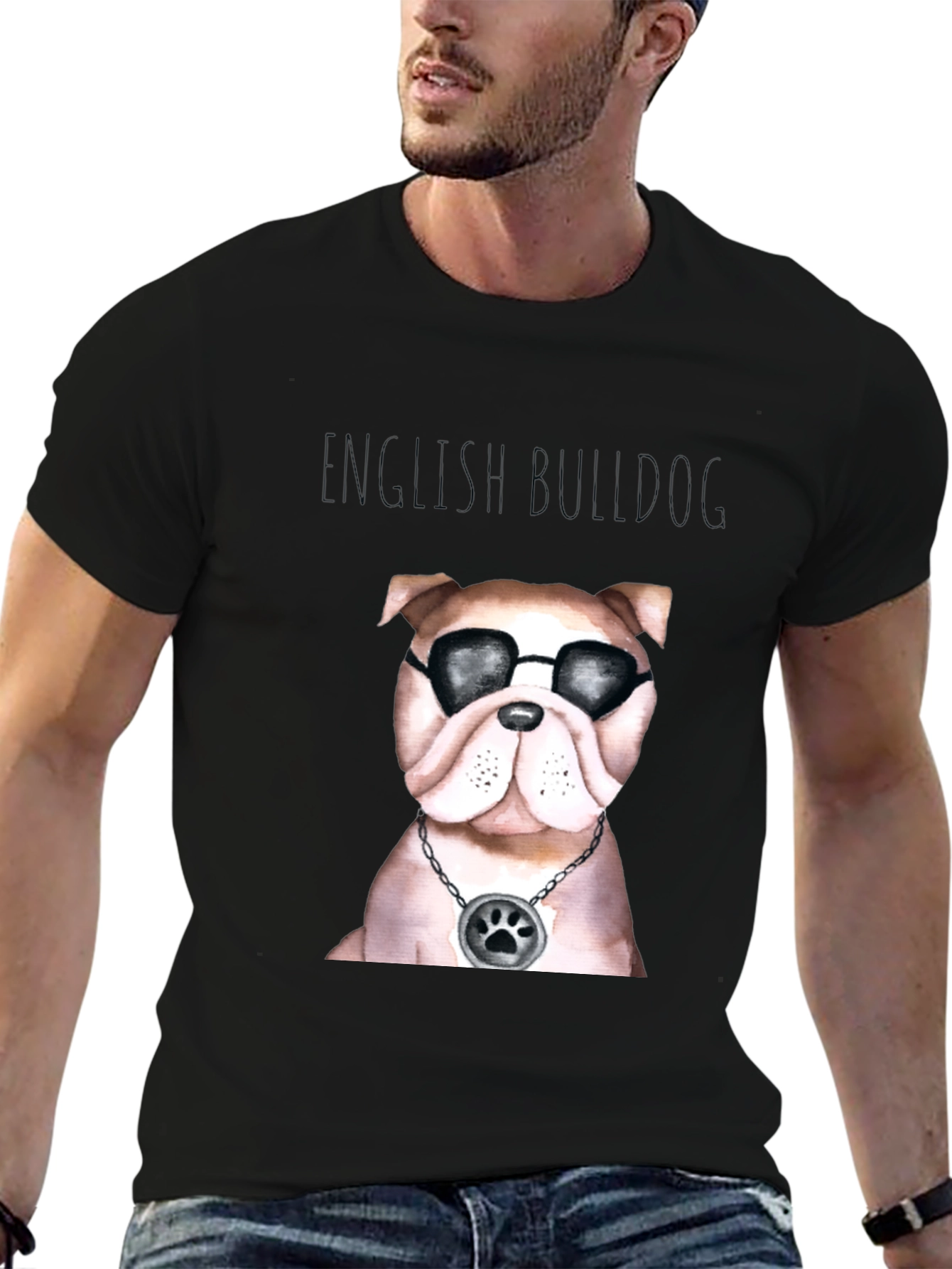 Cool English Bulldog Graphic Tee