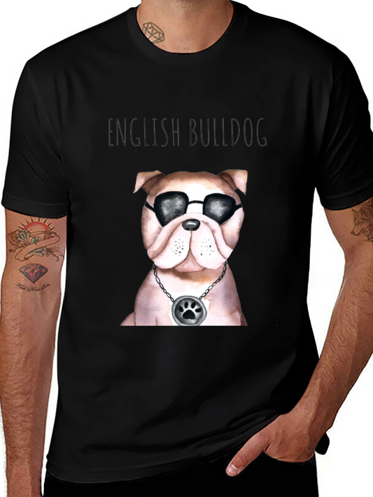 Cool English Bulldog Graphic Tee