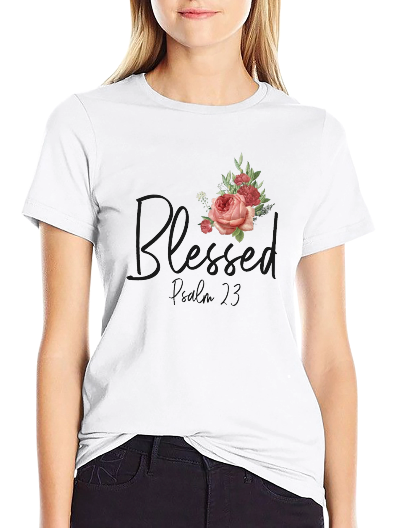 Blessed Proverbs 3:5 Floral T-Shirt