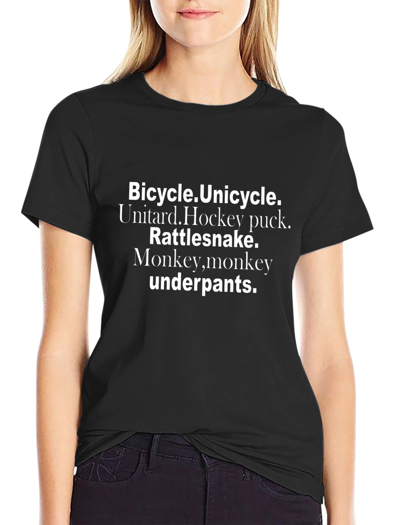 Bicycle Unicycle Underpants Novelty T-Shirt