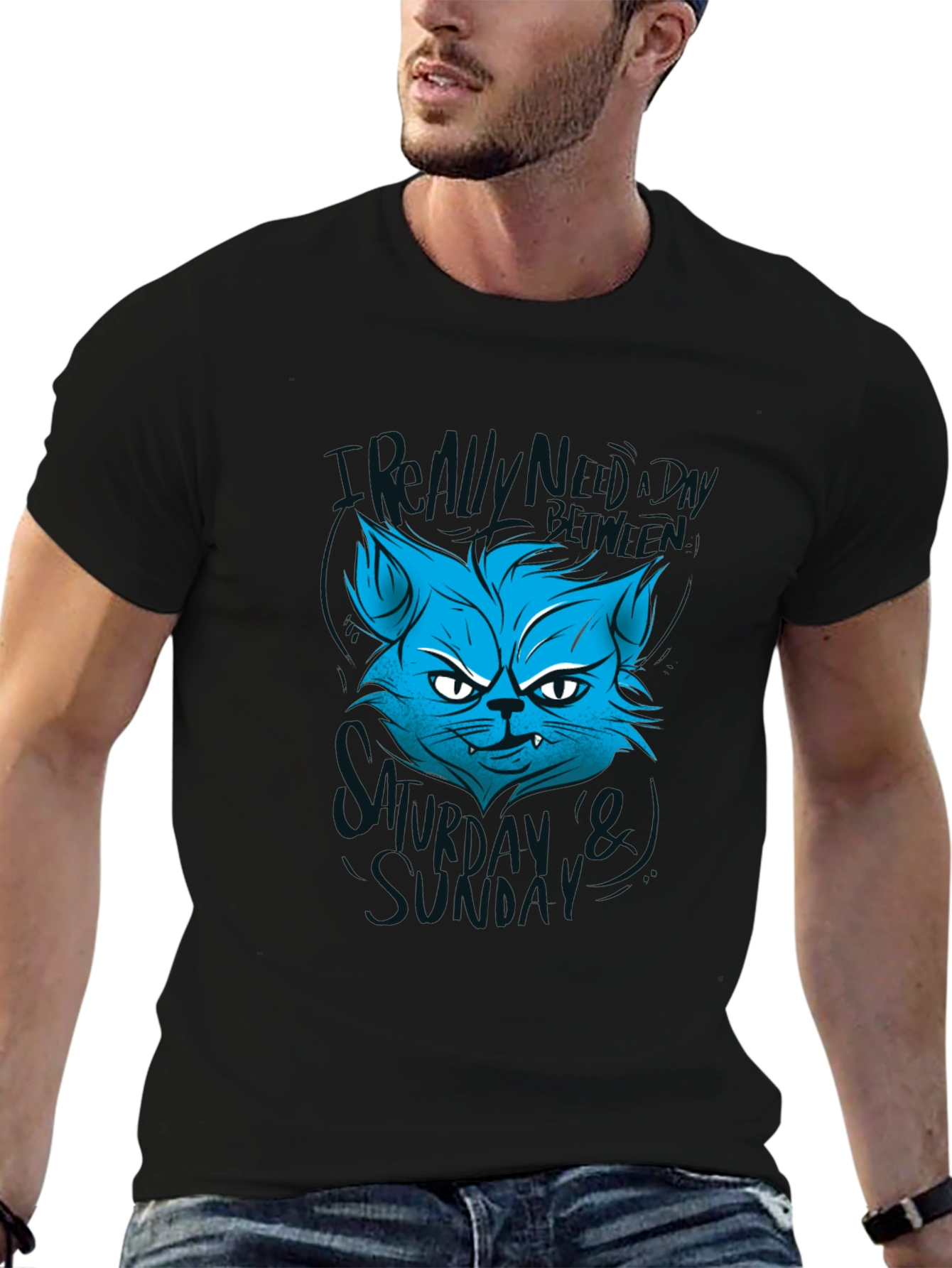 Grumpy Cat T-Shirt - Allergic to Monday Wednesday Sunday