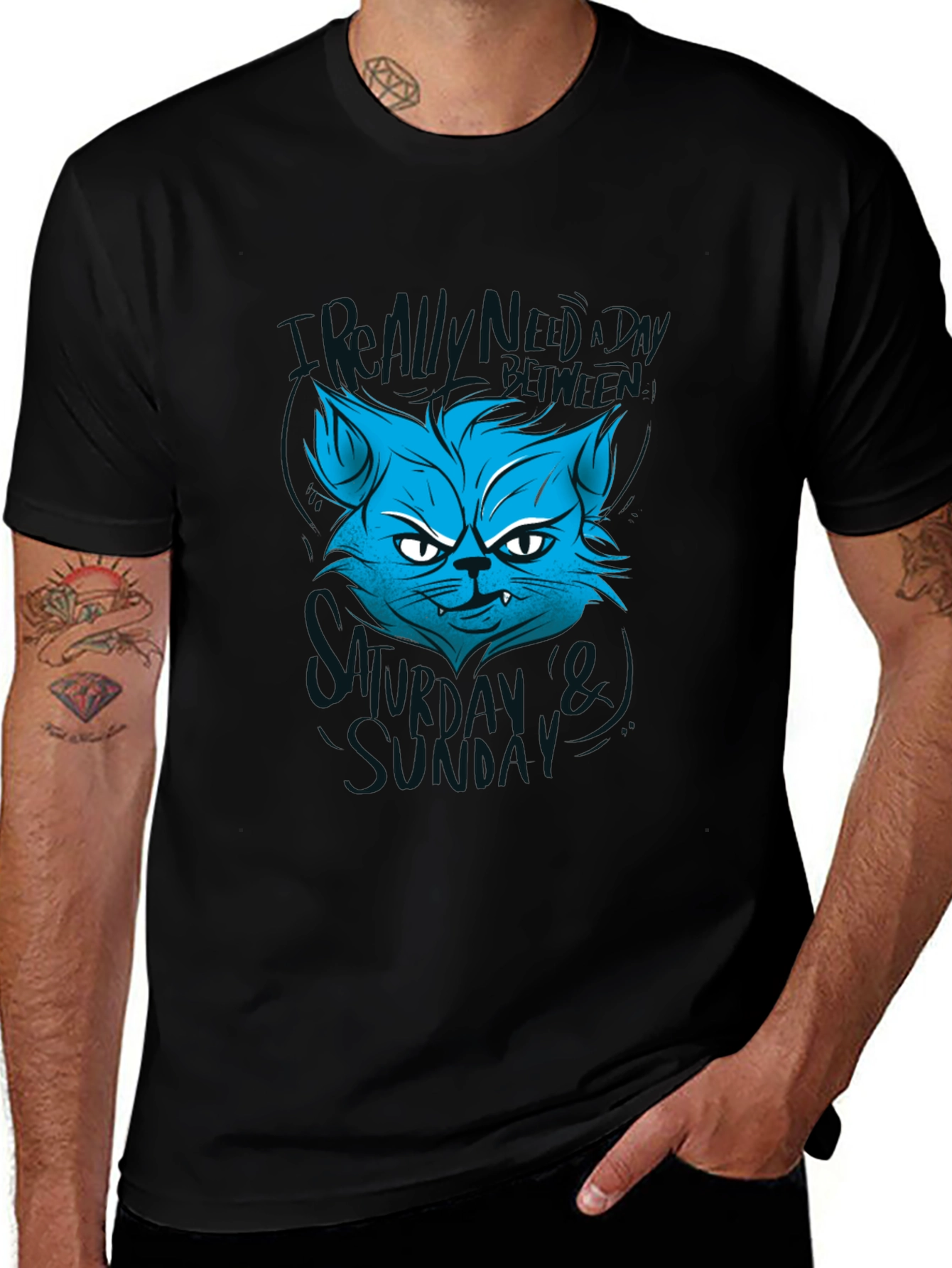 Grumpy Cat T-Shirt - Allergic to Monday Wednesday Sunday