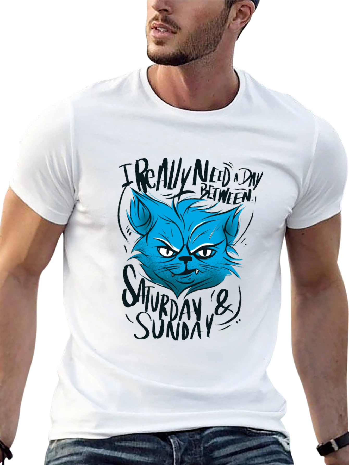 Grumpy Cat T-Shirt - Allergic to Monday Wednesday Sunday