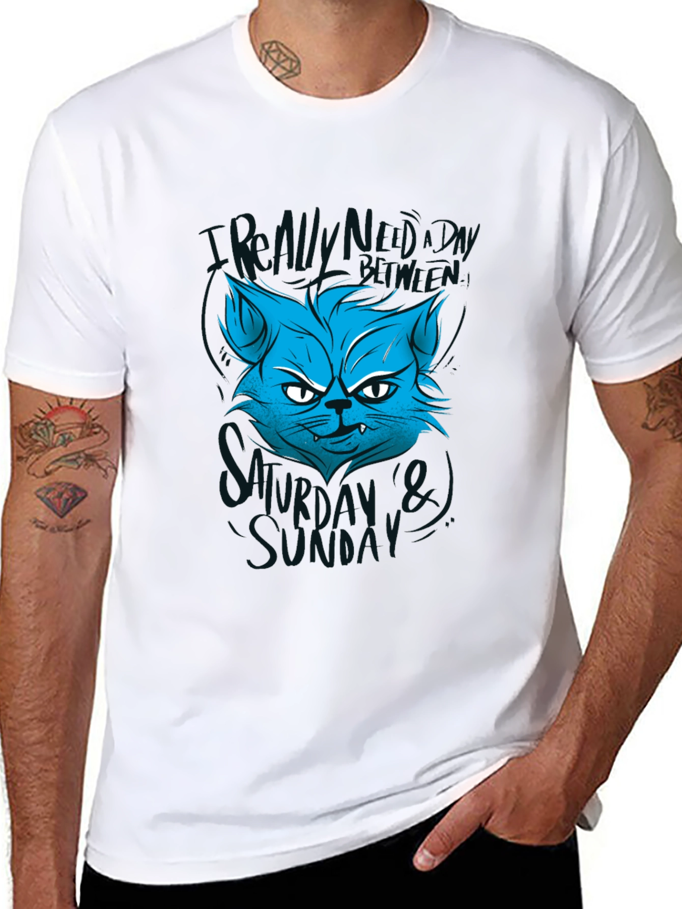 Grumpy Cat T-Shirt - Allergic to Monday Wednesday Sunday