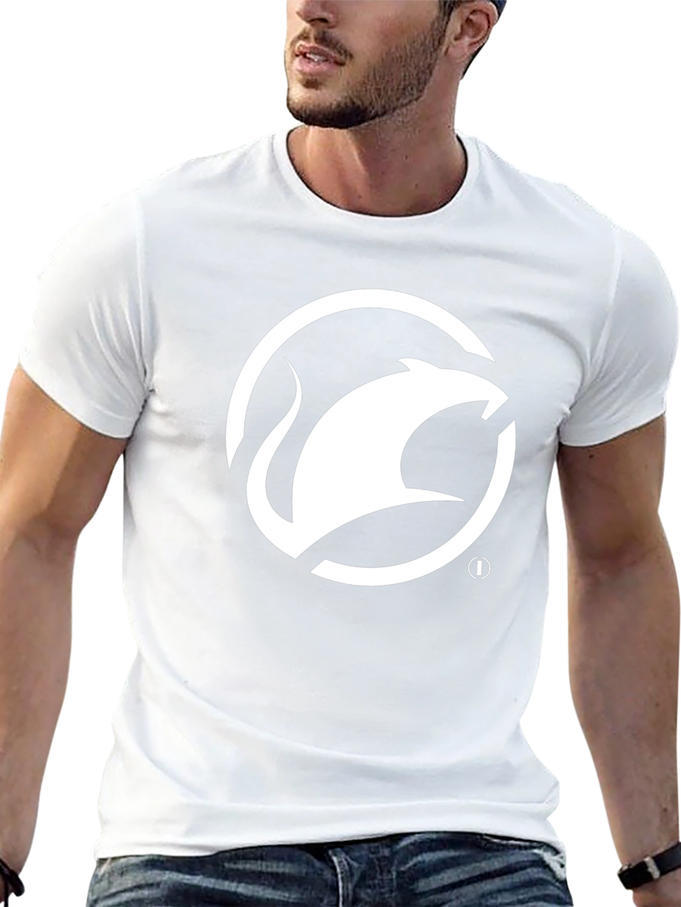 Black T-Shirt with White Rat Logo
