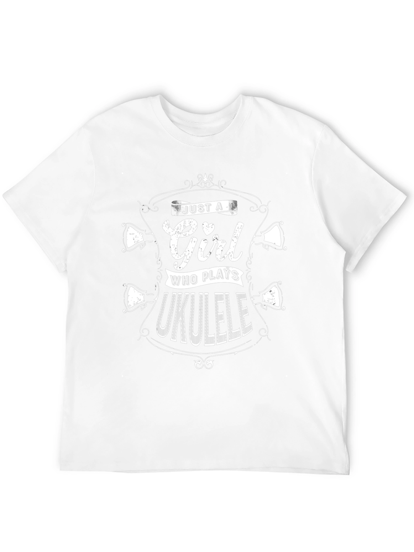 Just a Girl Who Plays Ukulele T-Shirt - Black