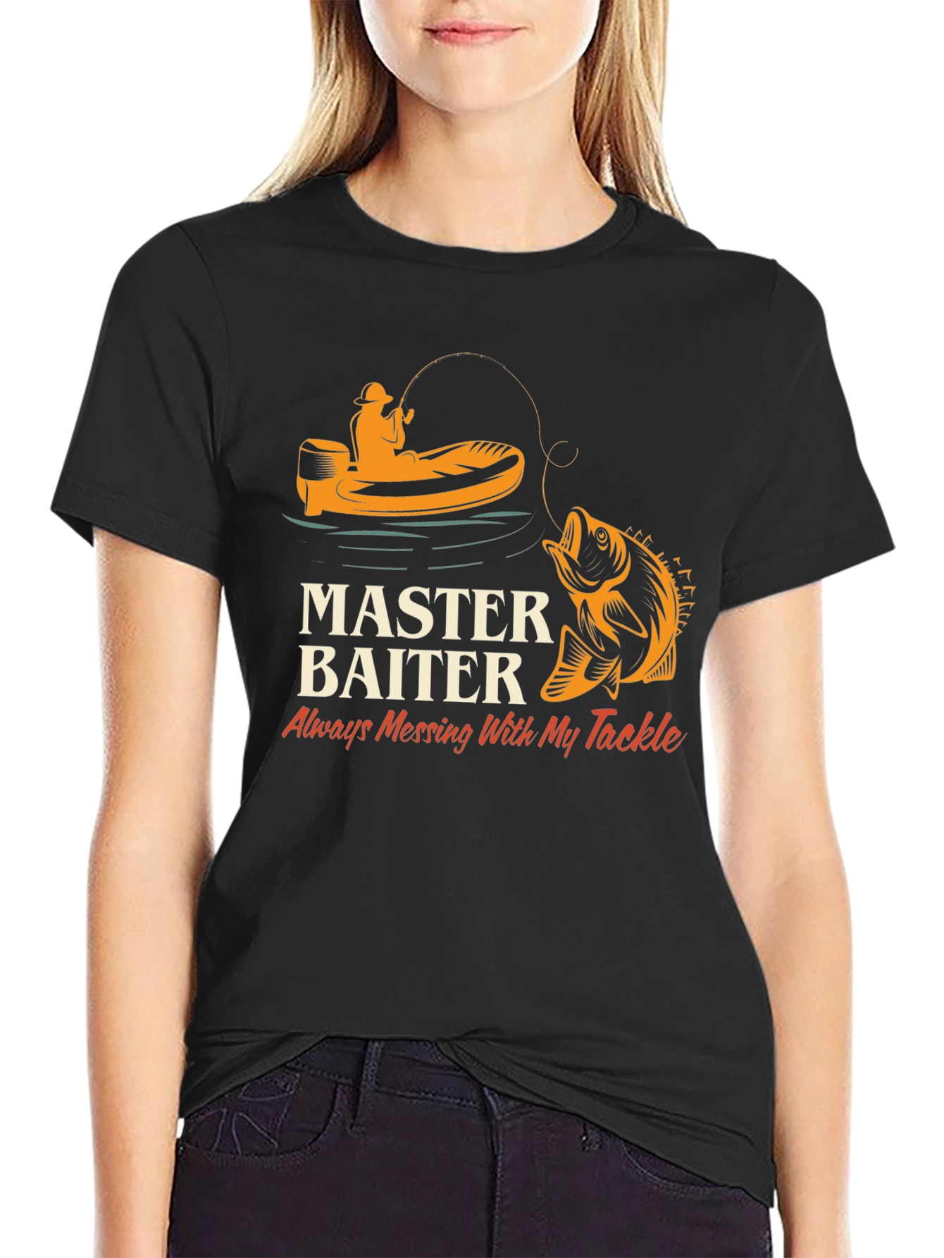 Master Baiter Funny Fishing Graphic T-Shirt