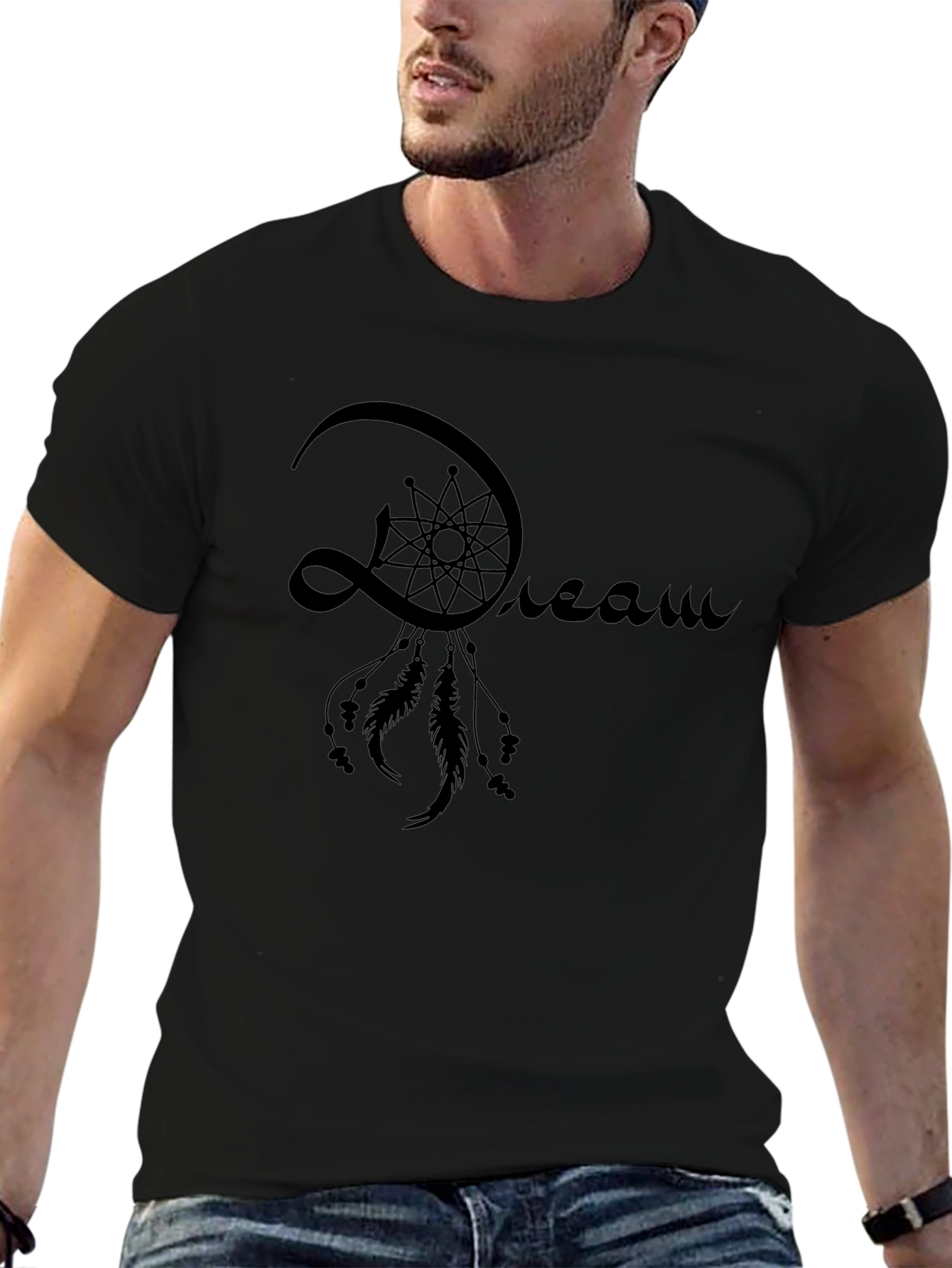 Dream Catcher Graphic Black T-Shirt
