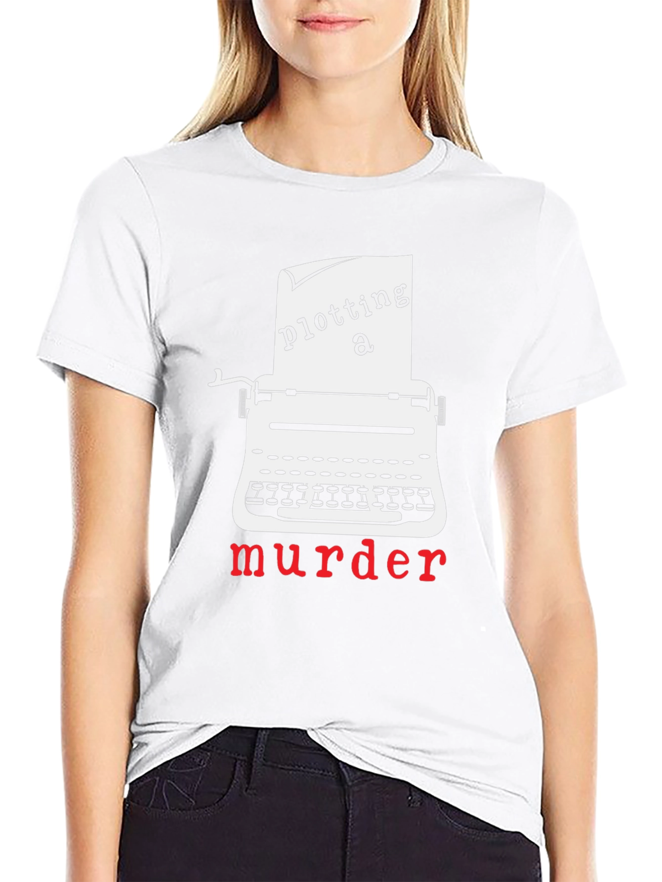 Plotting a Murder T-Shirt - Novelty Graphic Tee