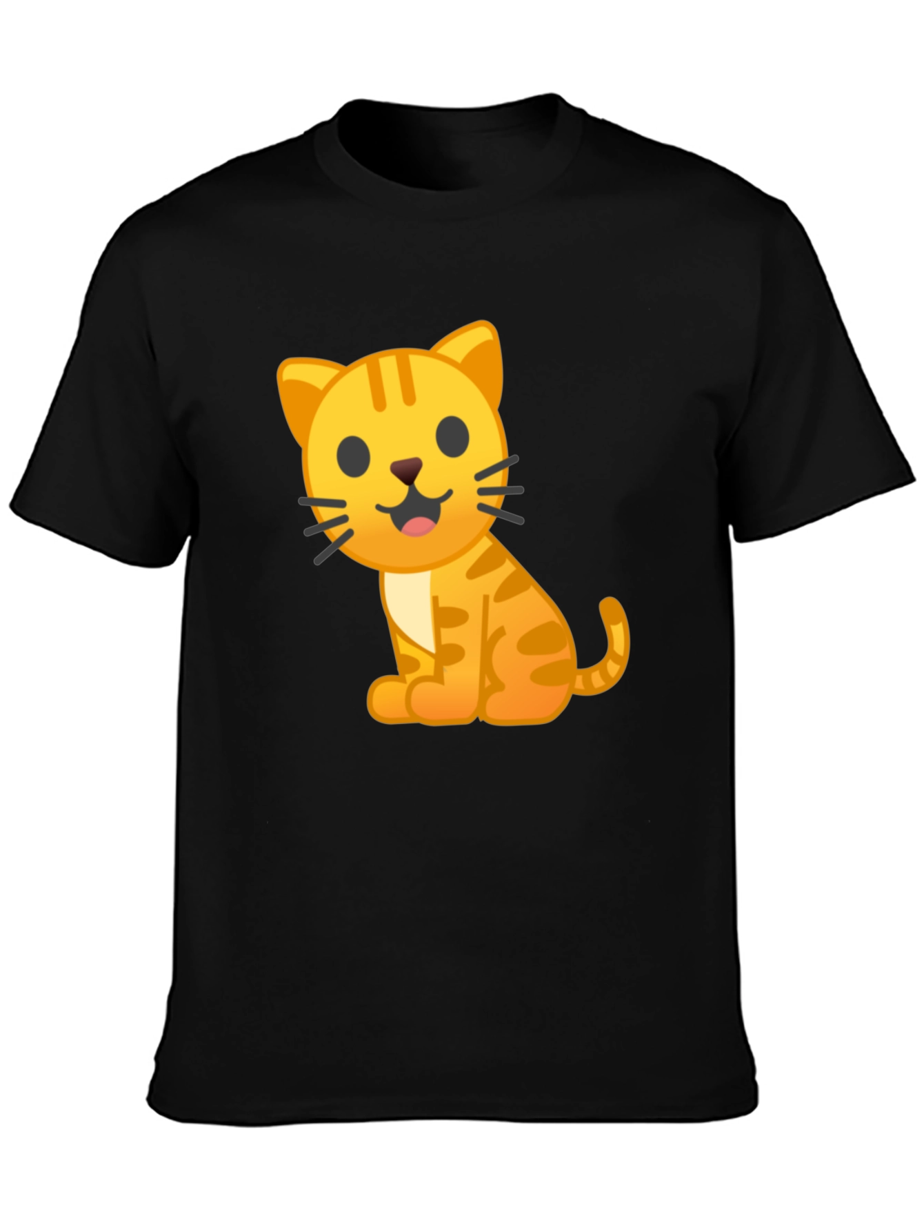 Cute Cat Emoji Graphic T-Shirt