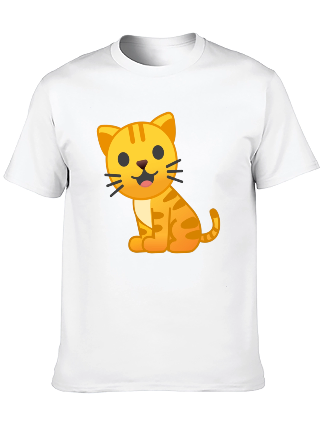 Cute Cat Emoji Graphic T-Shirt