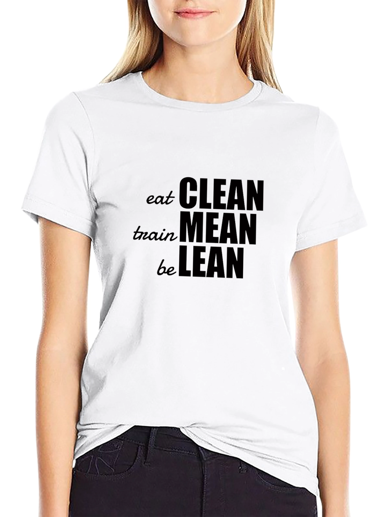 Eat Clean Train Mean Black T-Shirt