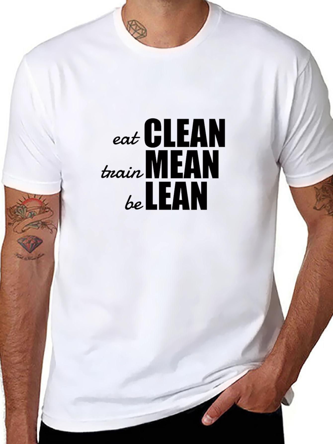 Eat Clean Train Mean Black T-Shirt