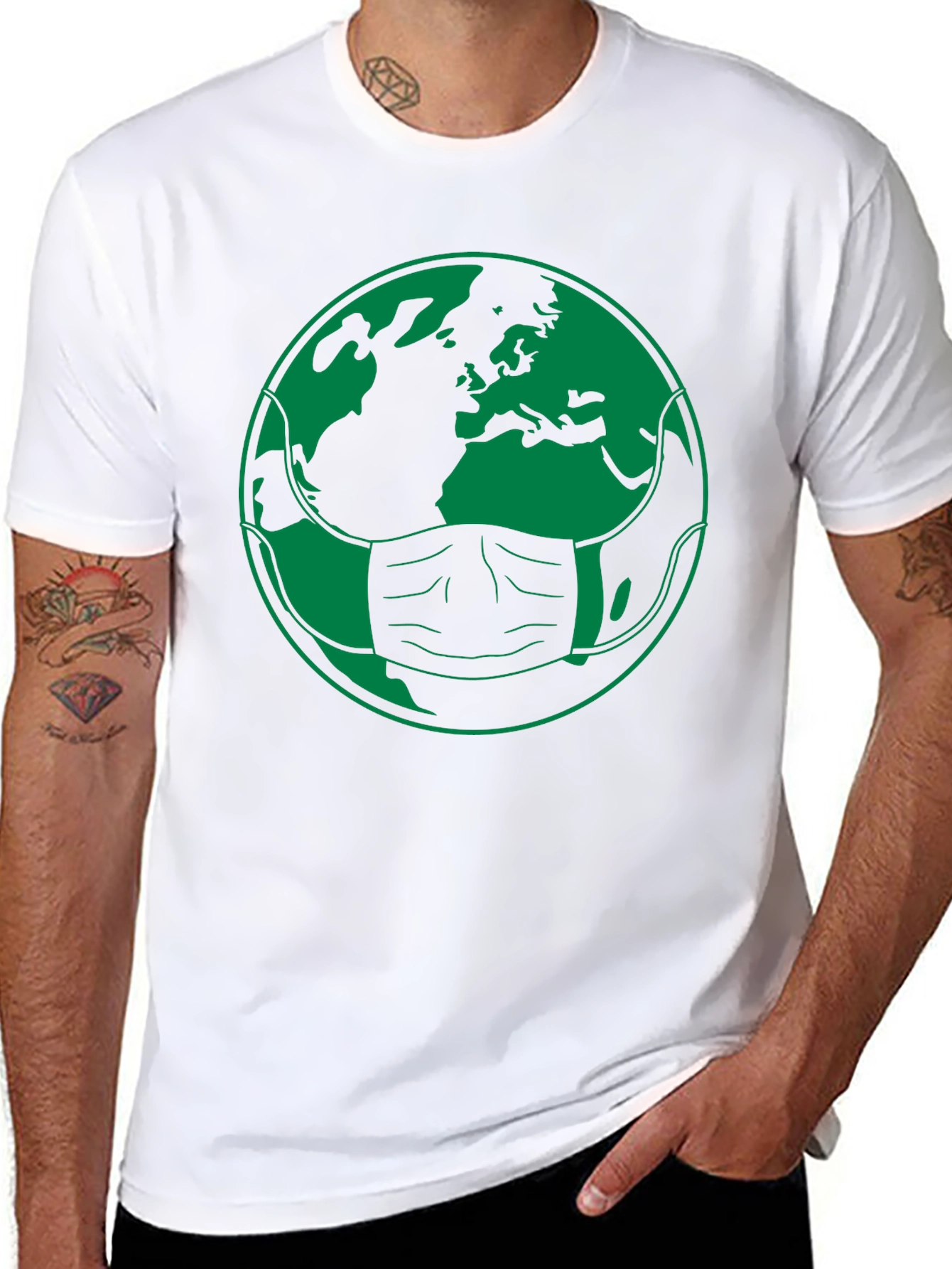 Earth Atlas Masked Graphic Tee - Unisex