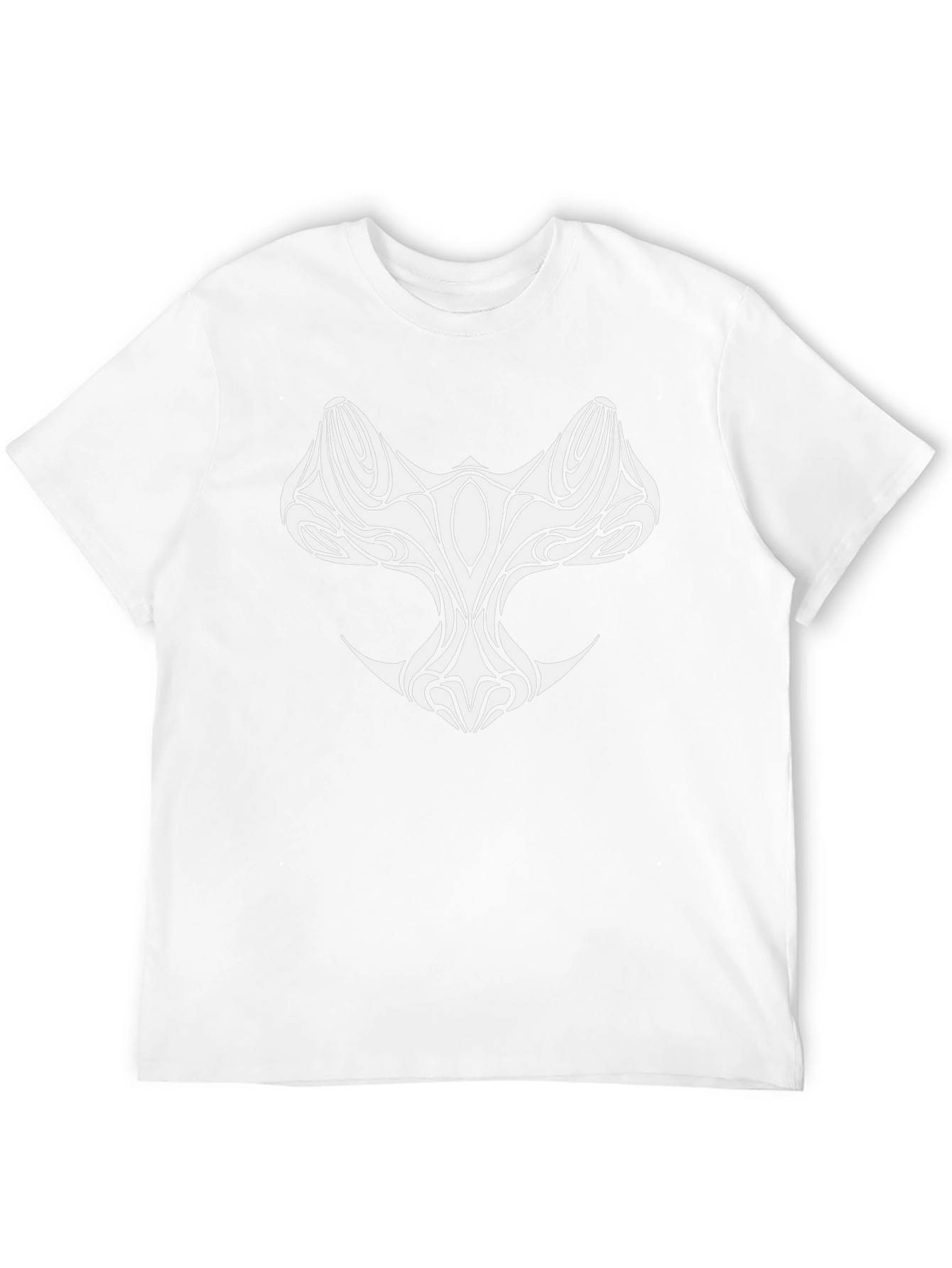 Tribal Style Graphic Tee - Black Cotton Shirt