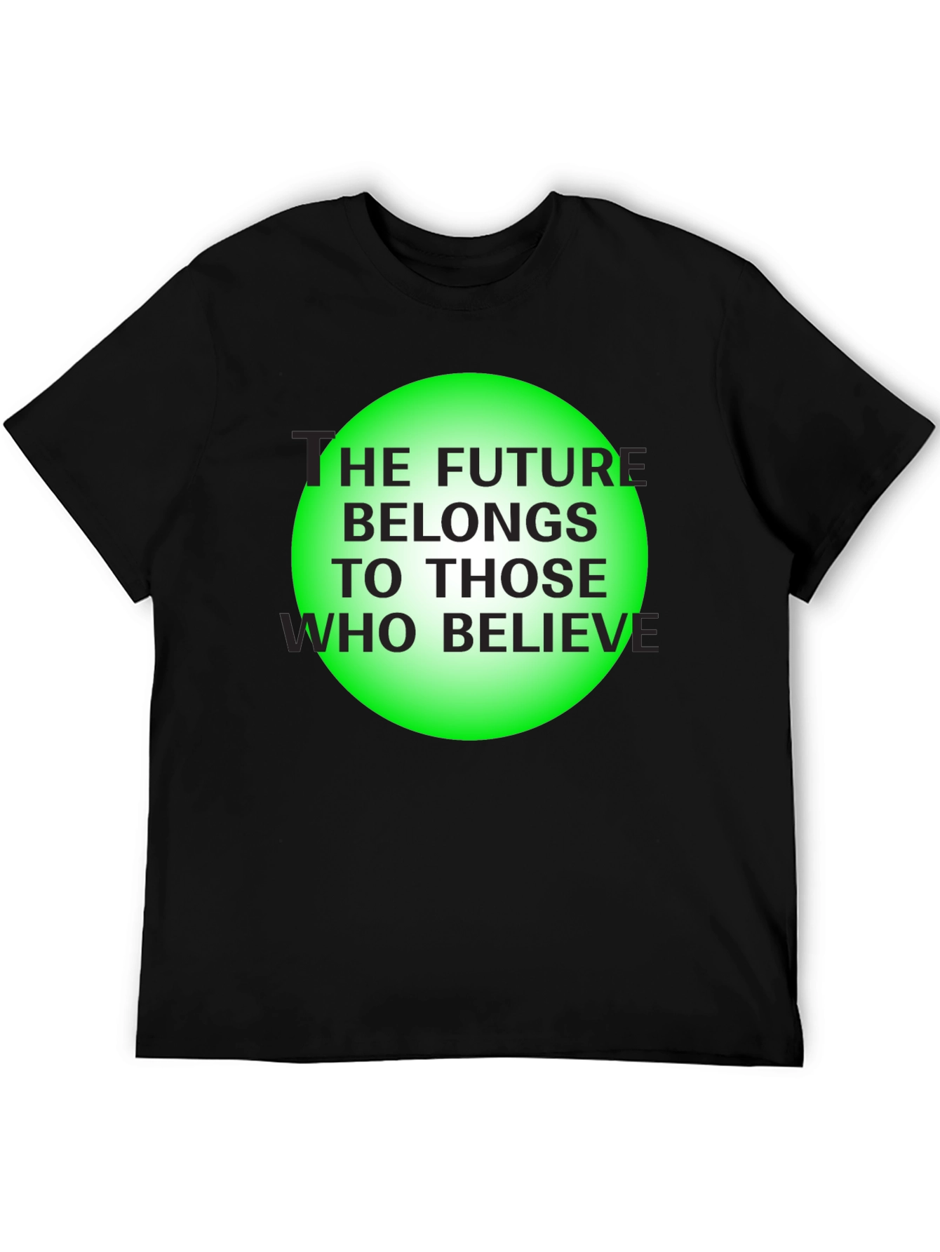 Believe in the Future Black Graphic T-Shirt