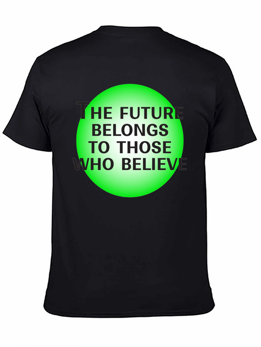 Believe in the Future Black Graphic T-Shirt