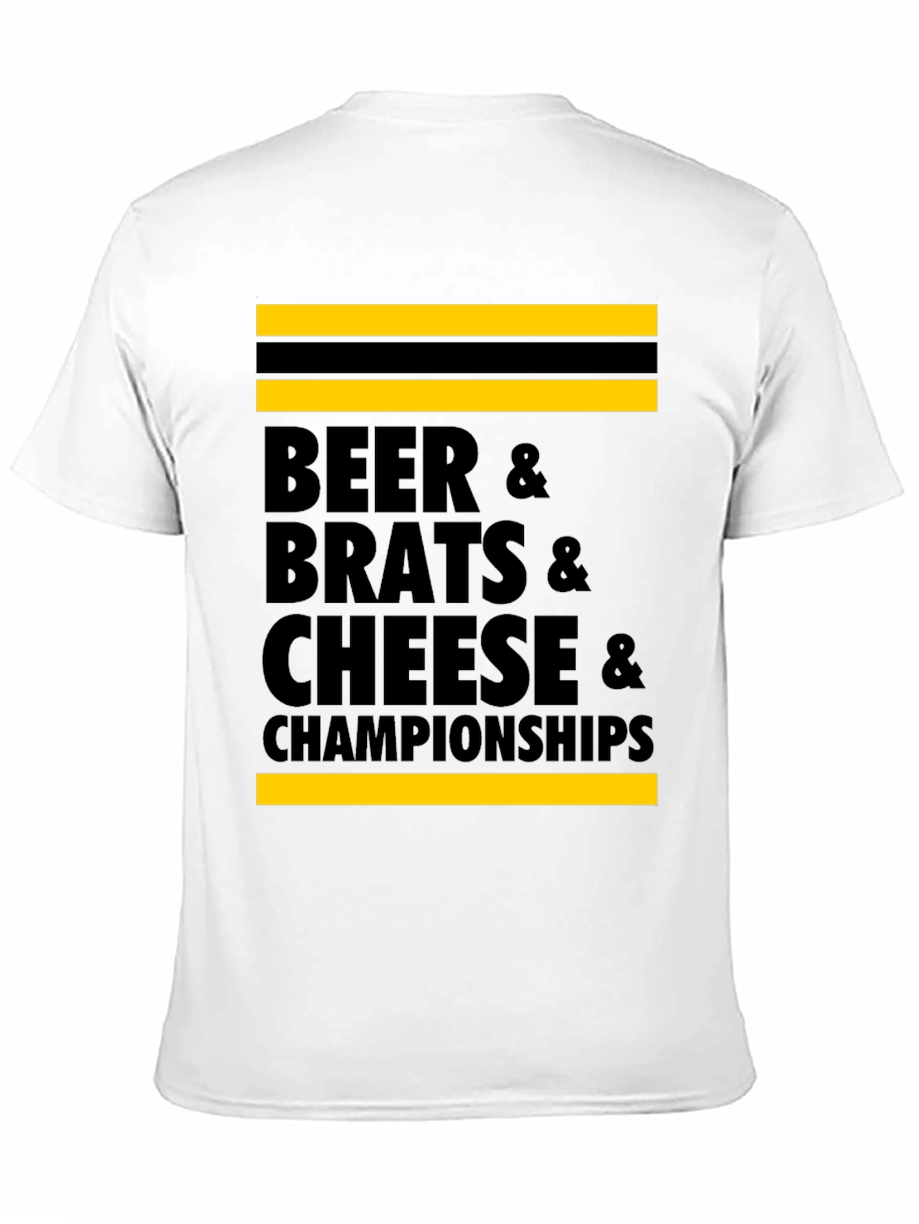 Beer Brats Cheese and Championships Graphic Tee