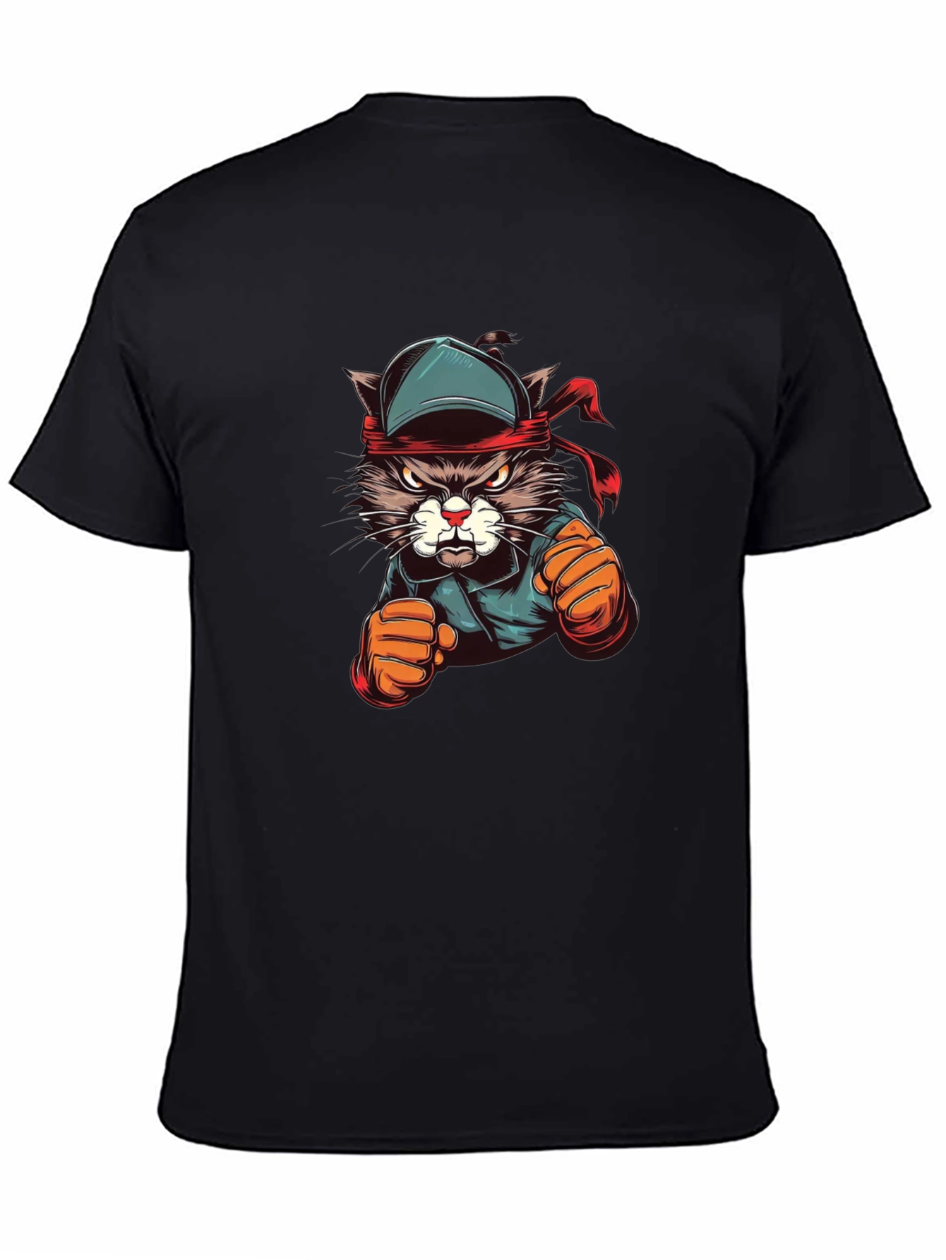 Cool Cat Boxer Black T-Shirt