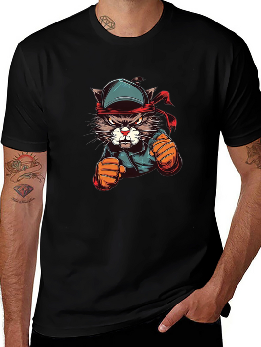Cool Cat Boxer Black T-Shirt