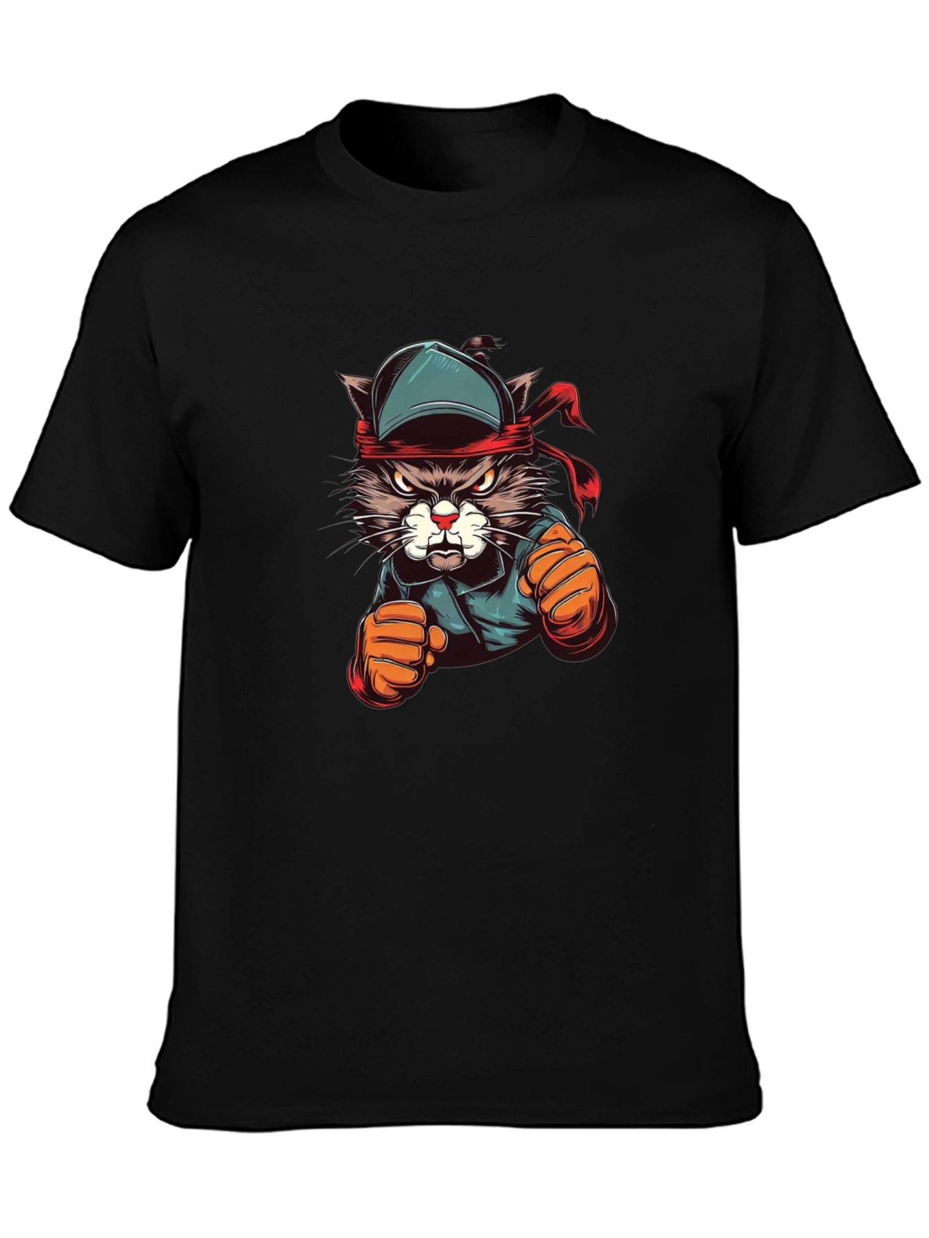 Cool Cat Boxer Black T-Shirt