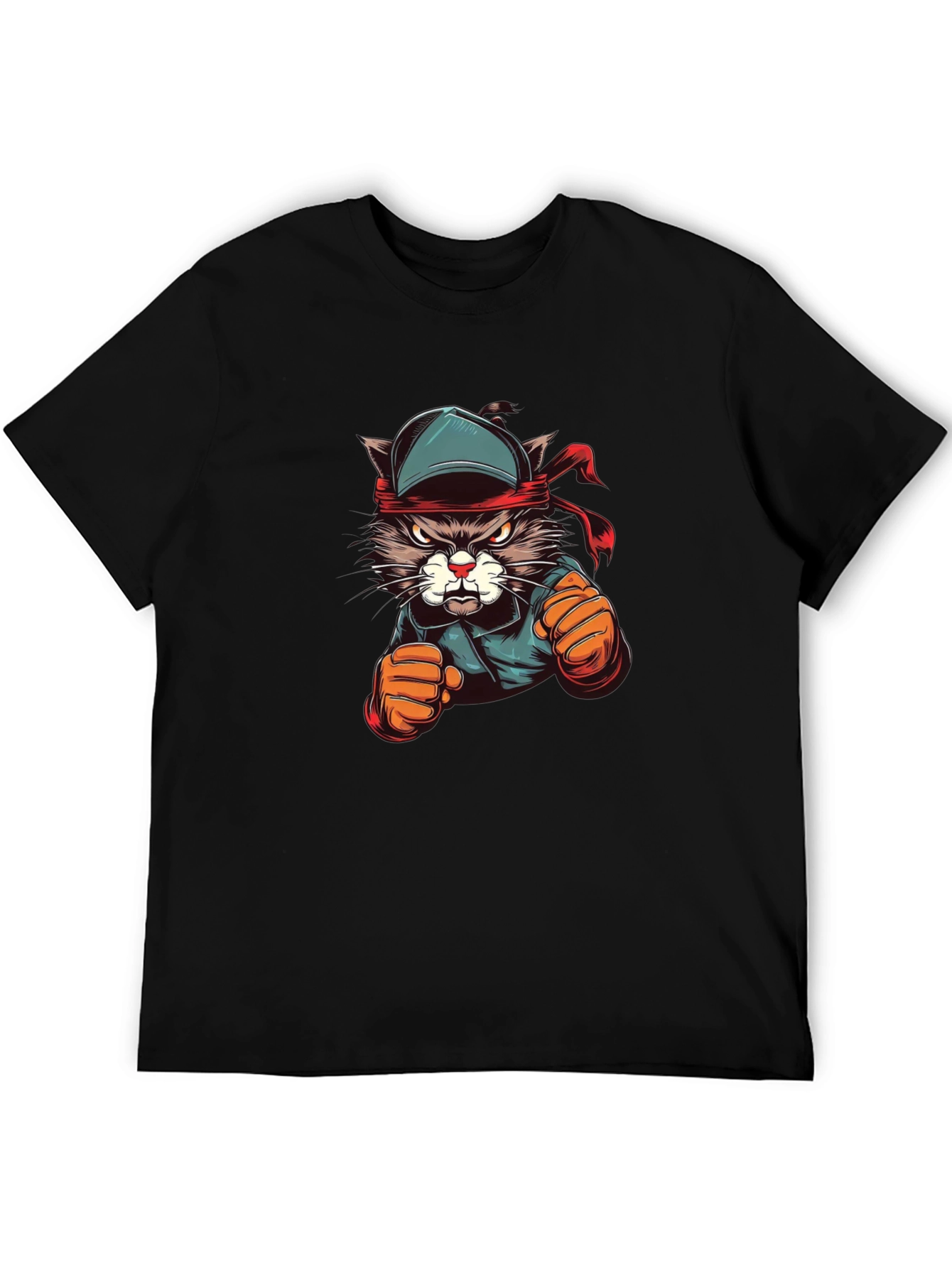Cool Cat Boxer Black T-Shirt