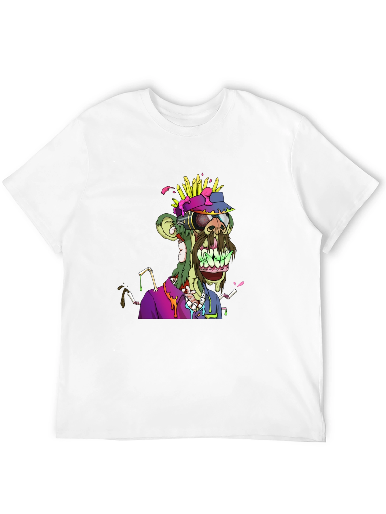 Zombie Ape Graphic Tee - Unique NFT Art Shirt