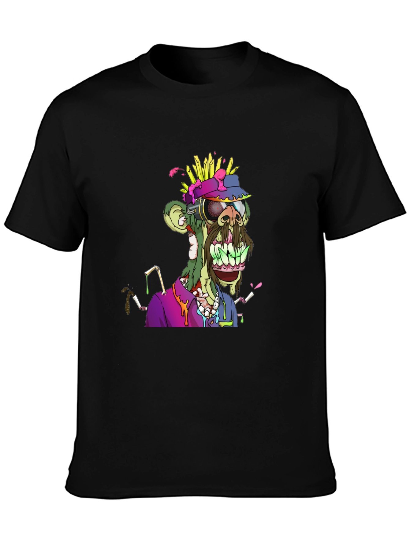 Zombie Ape Graphic Tee - Unique NFT Art Shirt