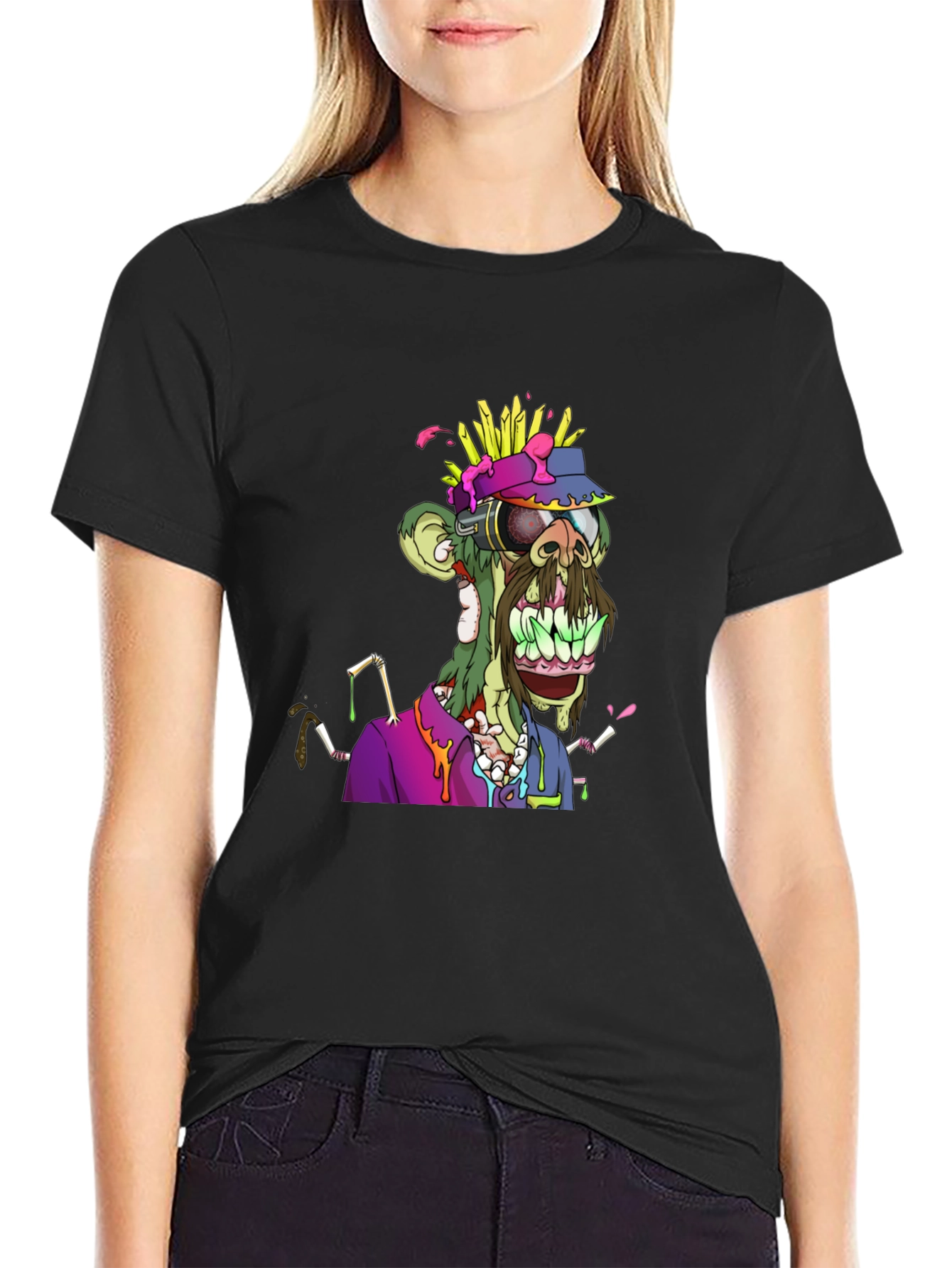 Zombie Ape Graphic Tee - Unique NFT Art Shirt