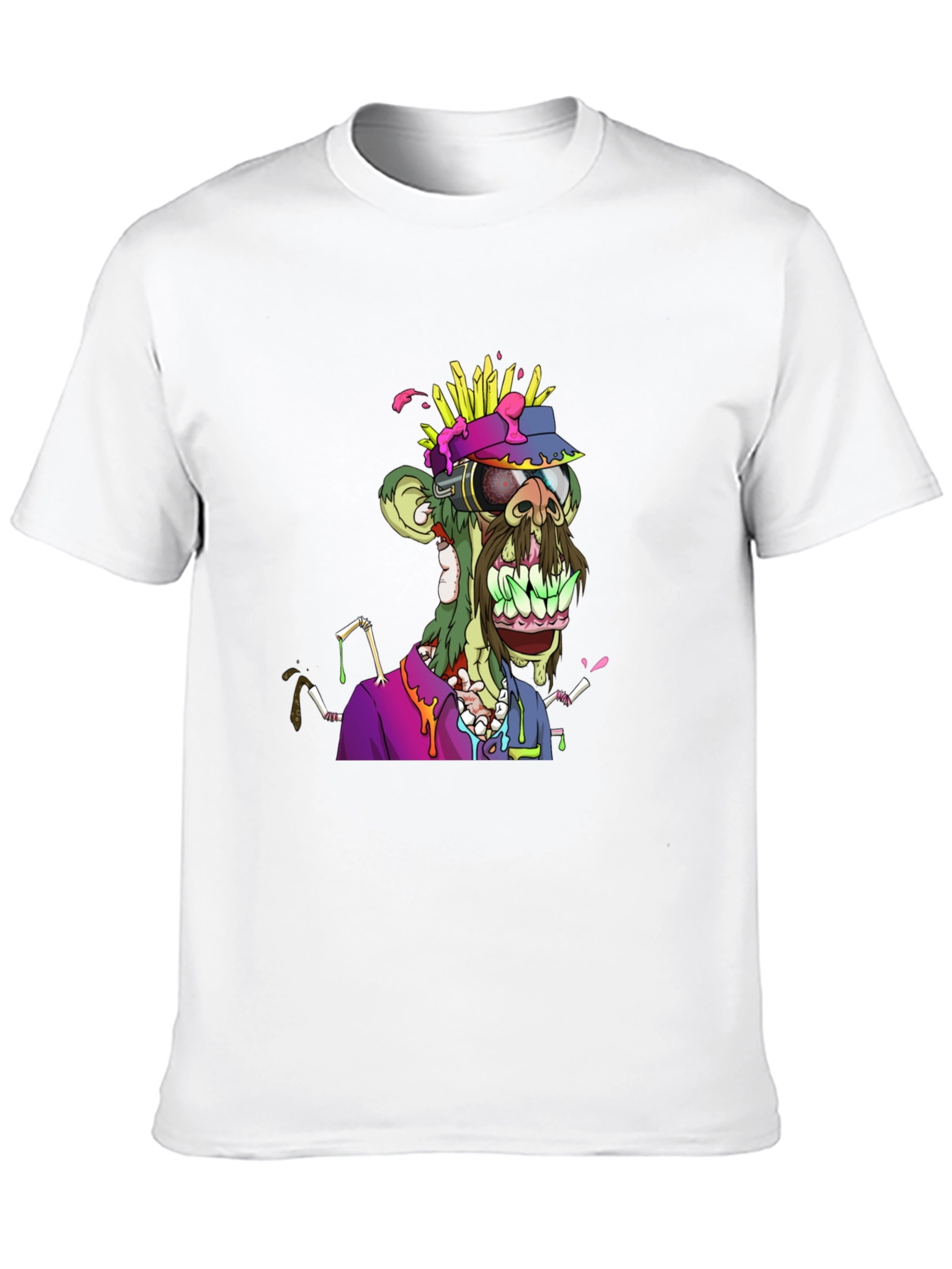 Zombie Ape Graphic Tee - Unique NFT Art Shirt