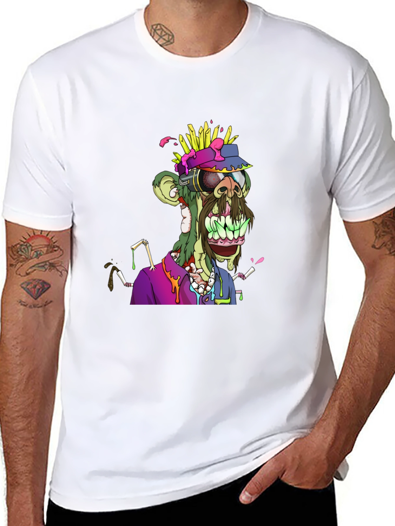 Zombie Ape Graphic Tee - Unique NFT Art Shirt