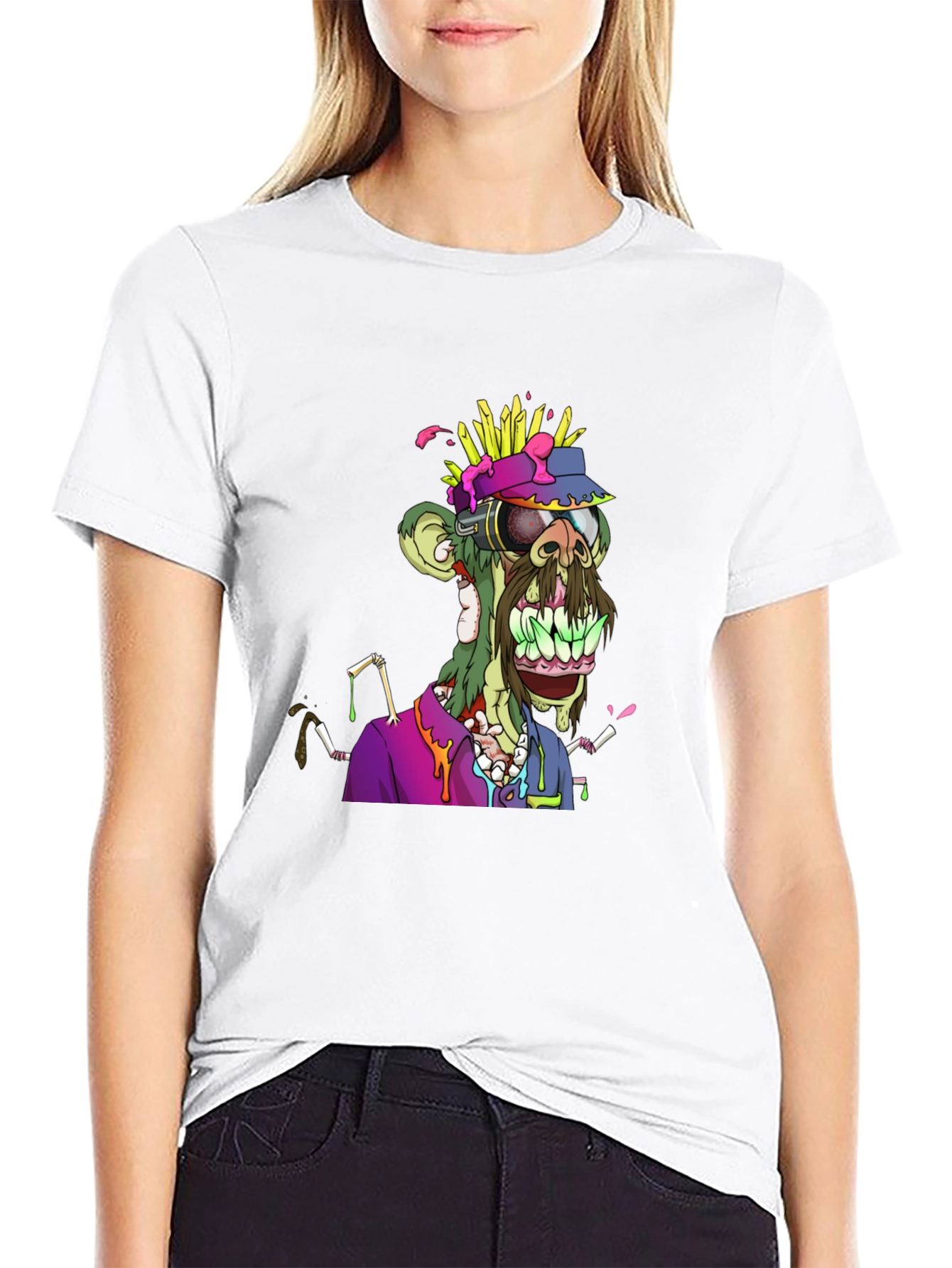 Zombie Ape Graphic Tee - Unique NFT Art Shirt