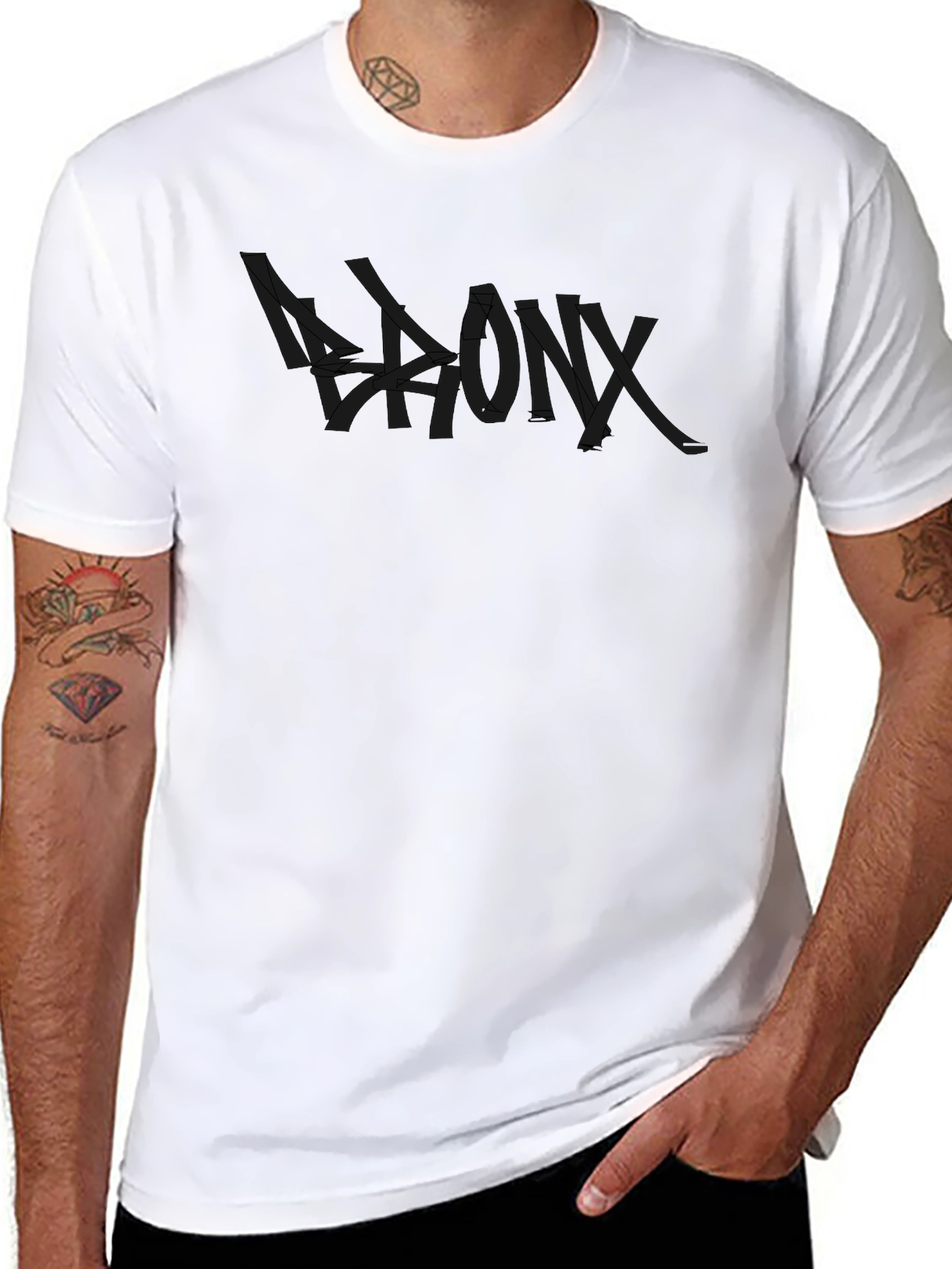 Black T-Shirt with Graphic Print