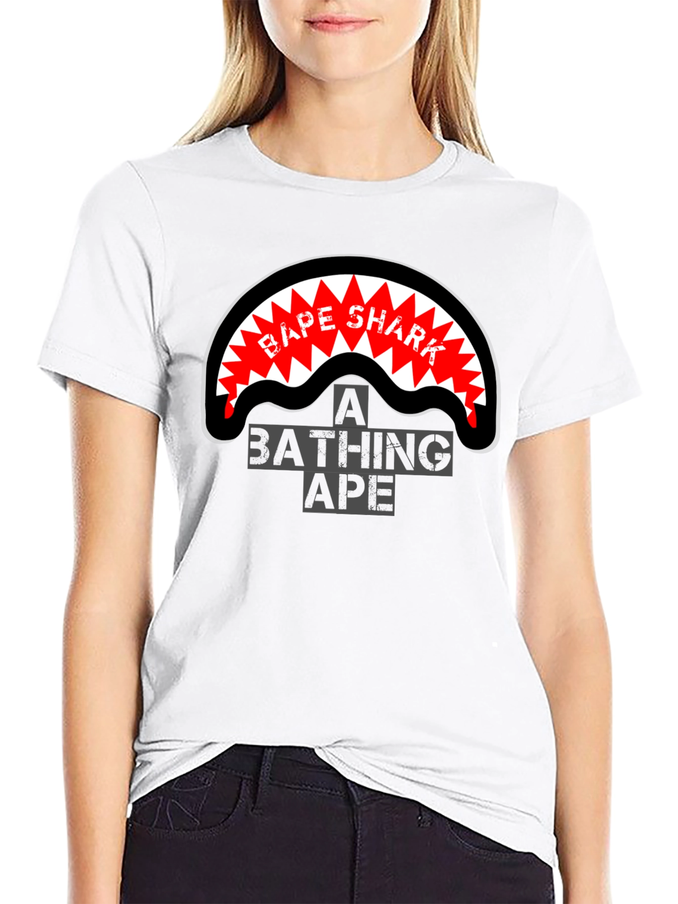 A Bathing Ape BAPE Shark T-Shirt - Black