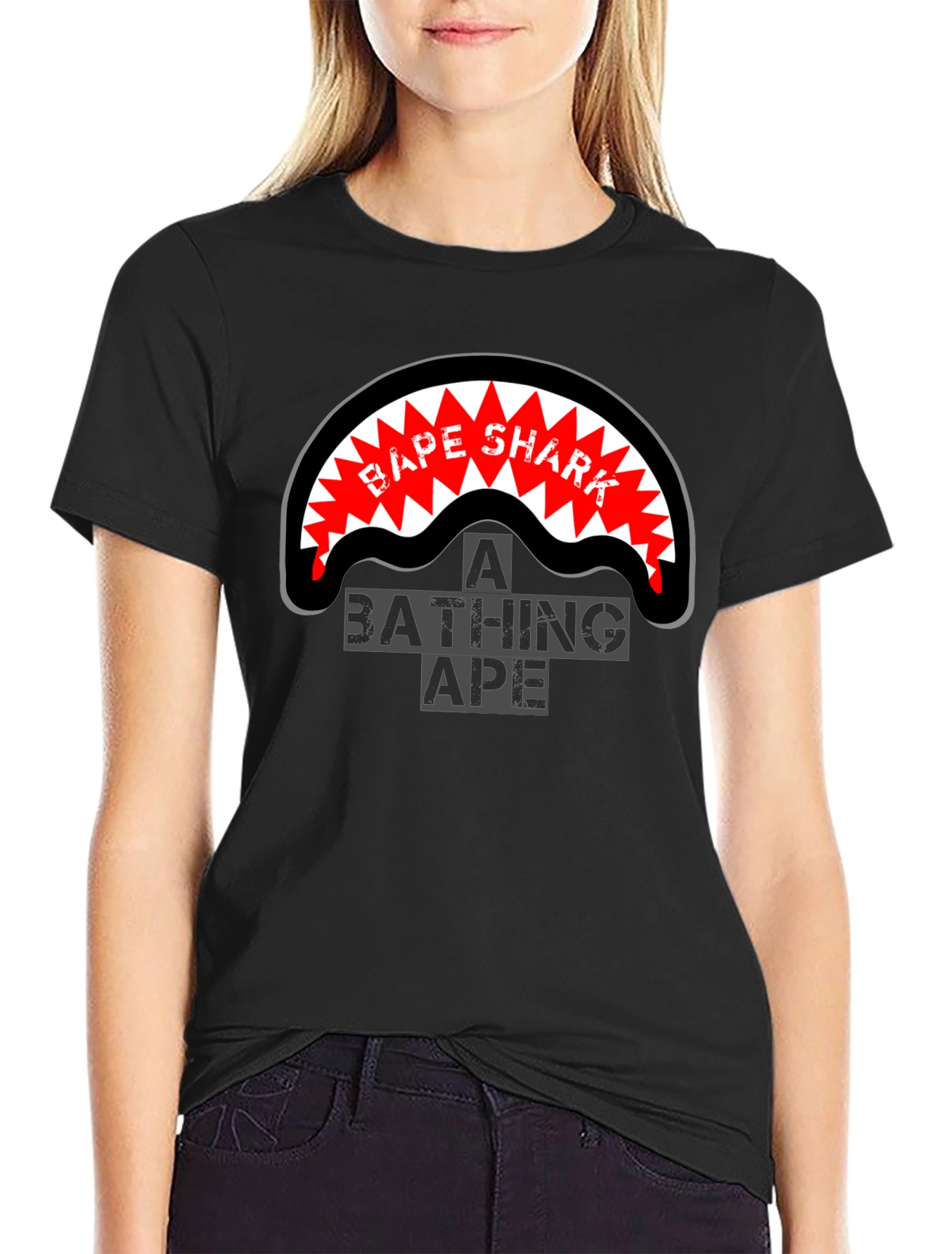 A Bathing Ape BAPE Shark T-Shirt - Black
