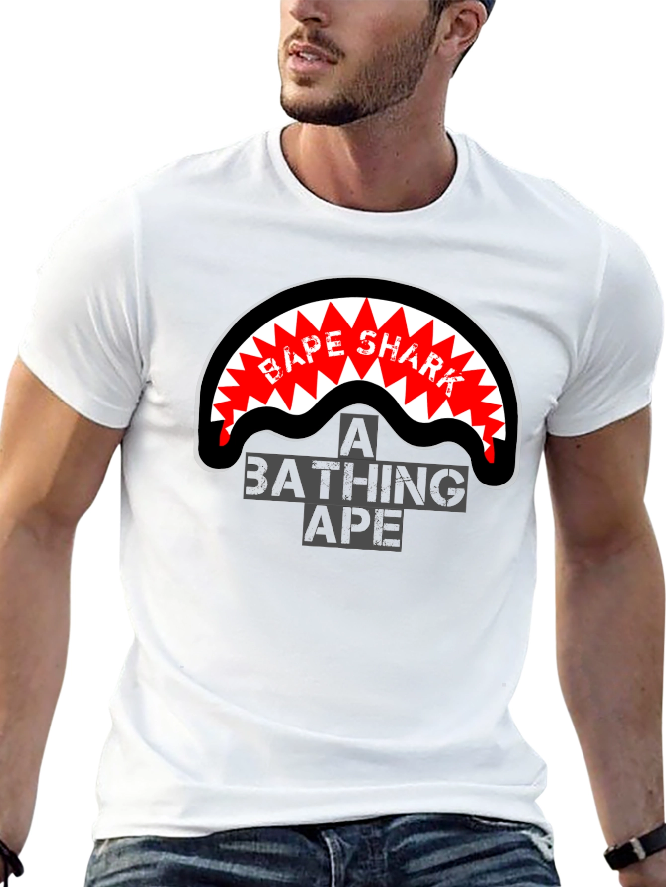 A Bathing Ape BAPE Shark T-Shirt - Black