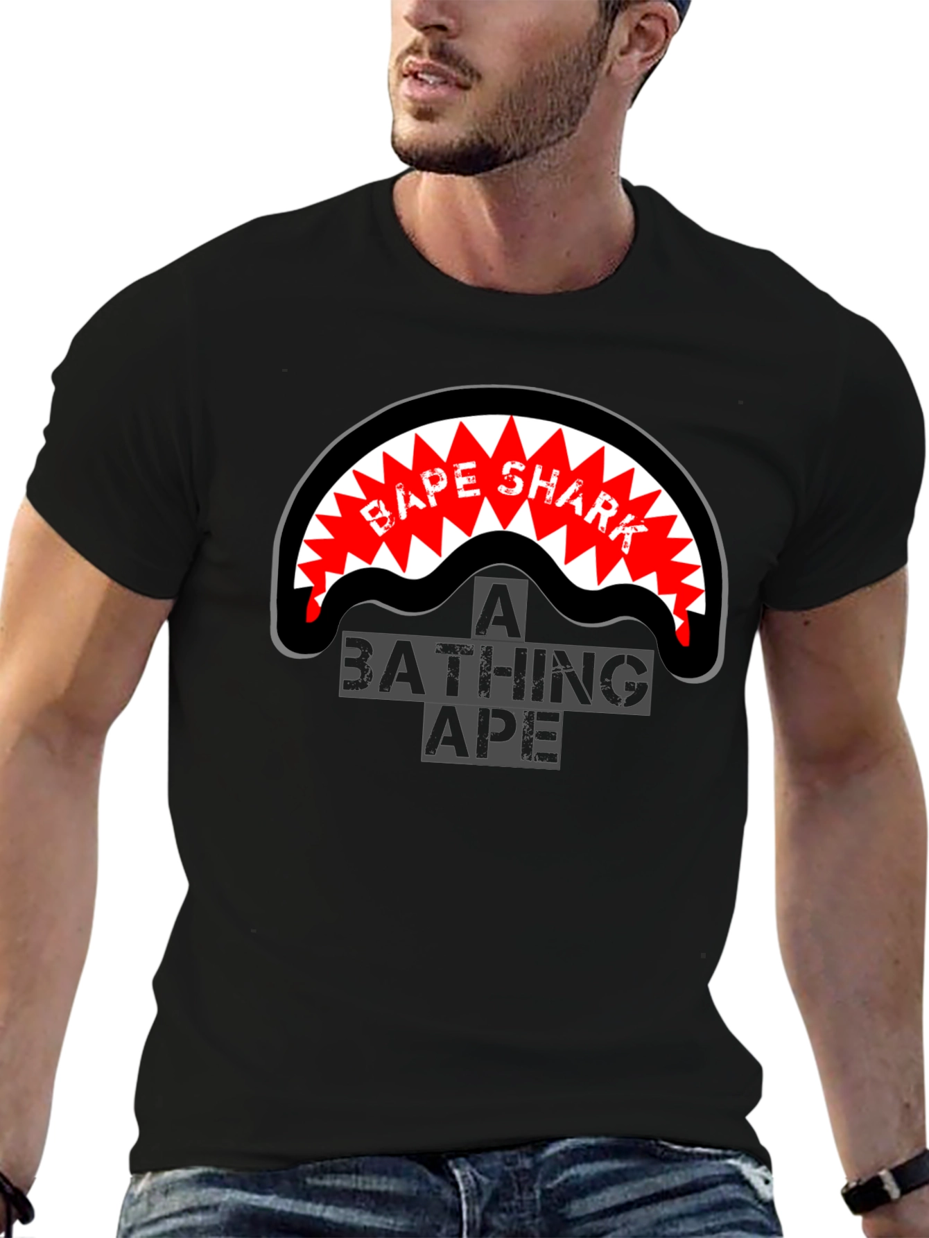 A Bathing Ape BAPE Shark T-Shirt - Black