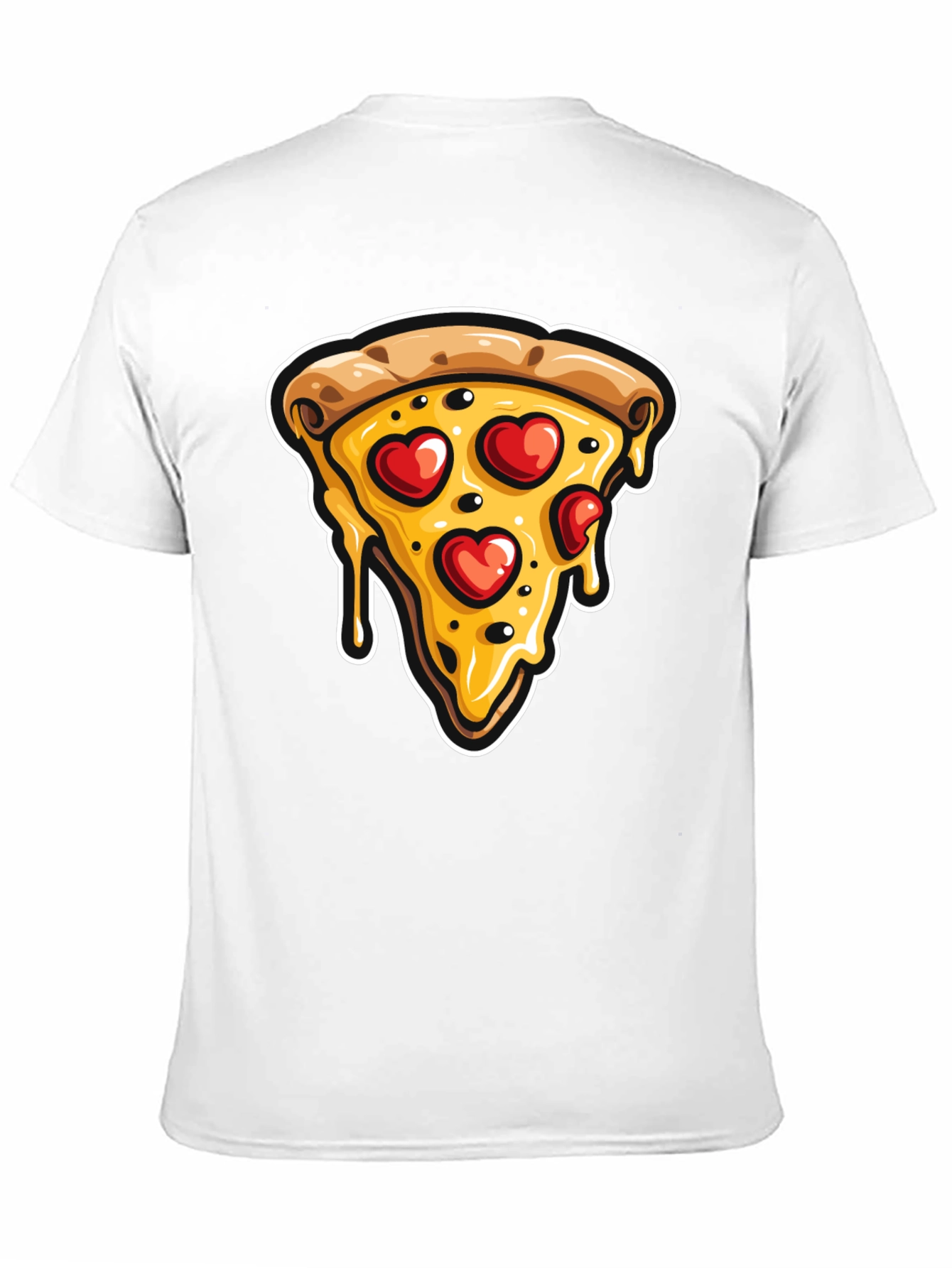 Pizza Heart T-Shirt - Casual Graphic Tee