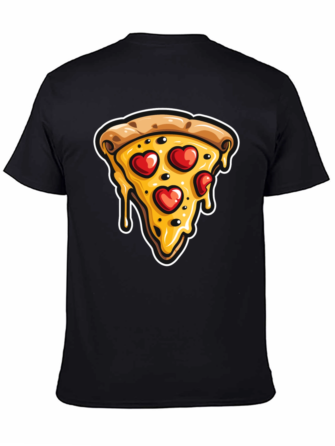 Pizza Heart T-Shirt - Casual Graphic Tee