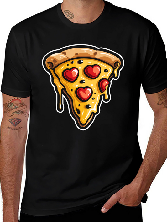 Pizza Heart T-Shirt - Casual Graphic Tee