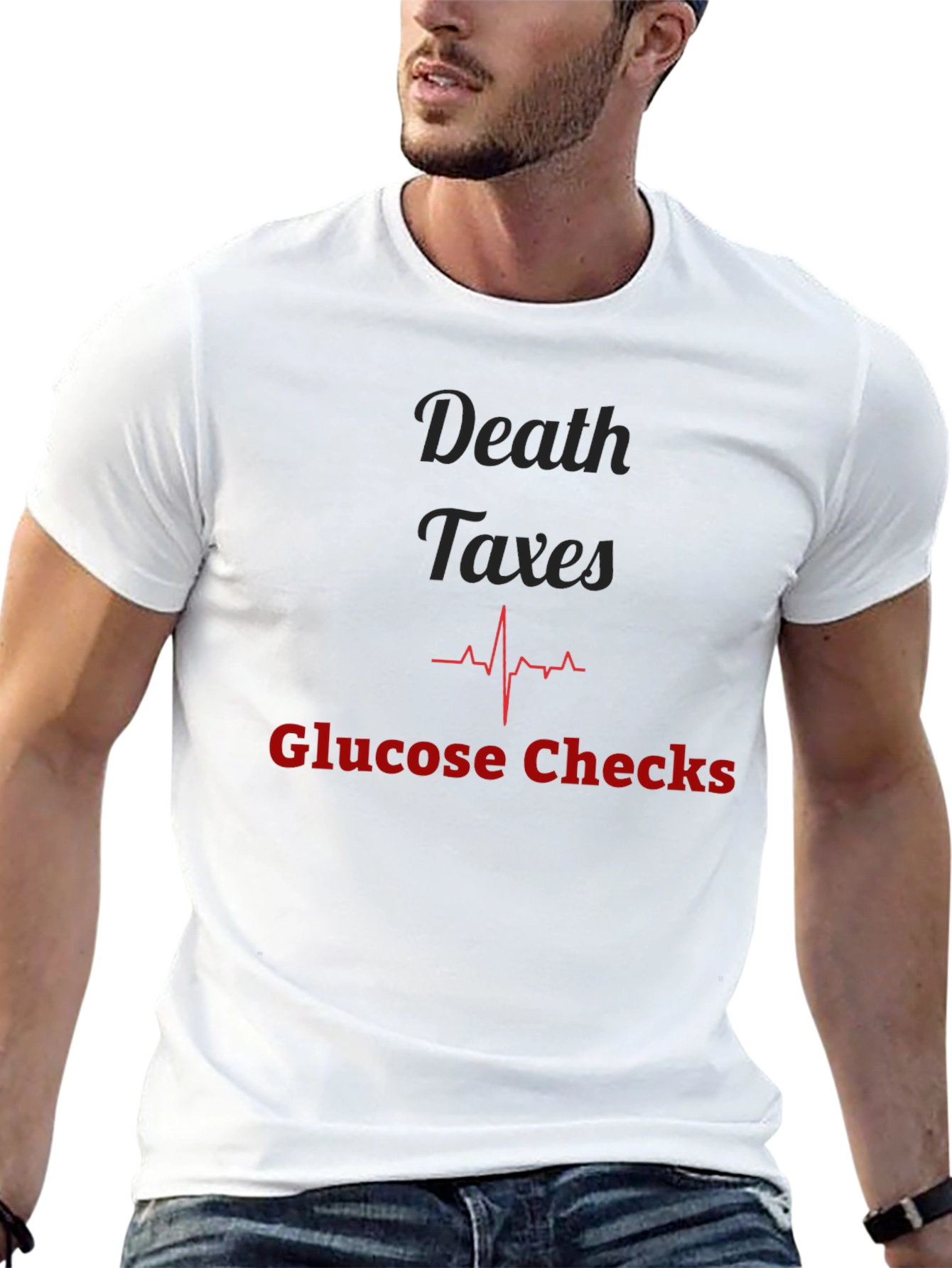 Death Taxes Glucose Checks Graphic Tee