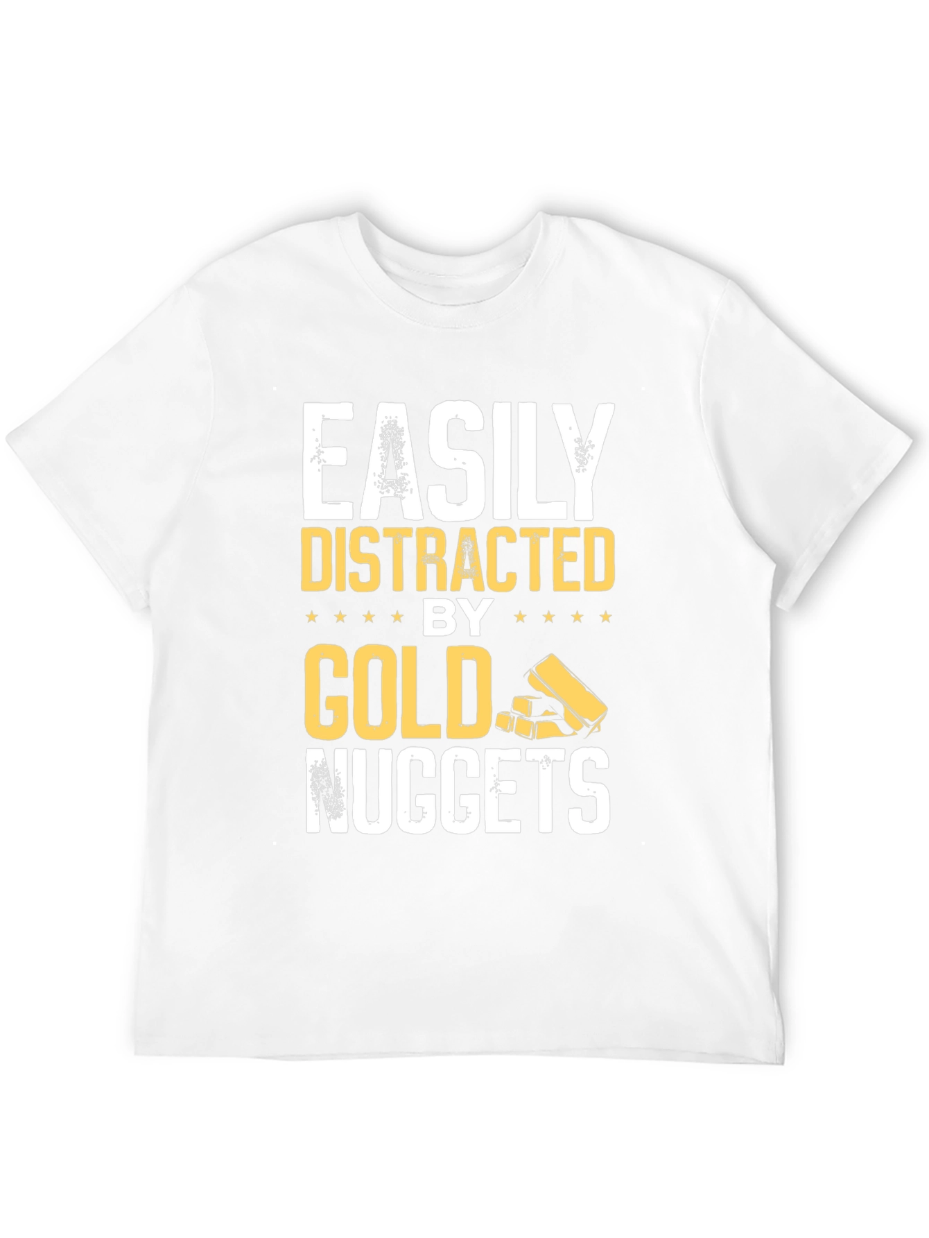Easily Distracted By Gold Nuggets Black T-Shirt
