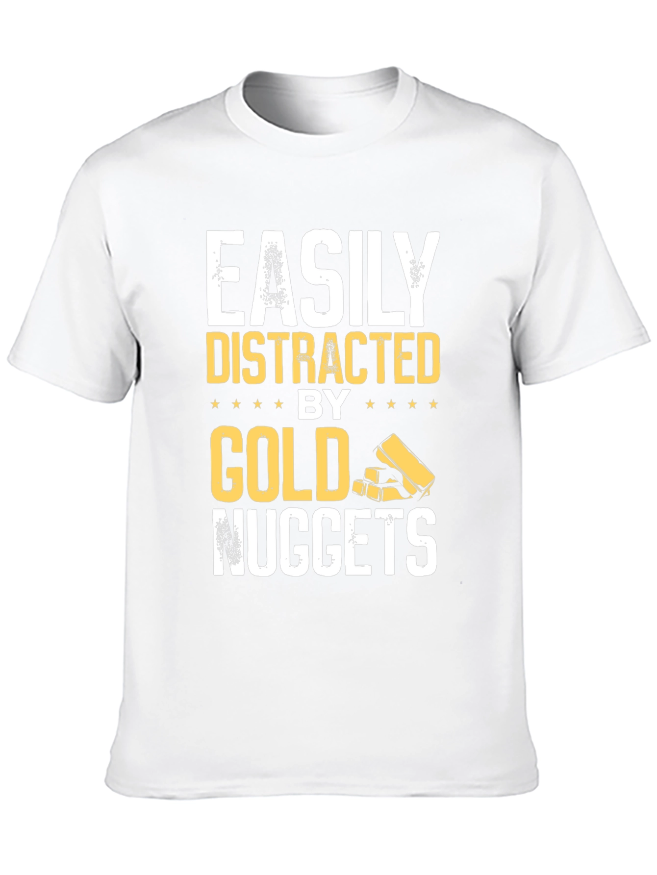Easily Distracted By Gold Nuggets Black T-Shirt