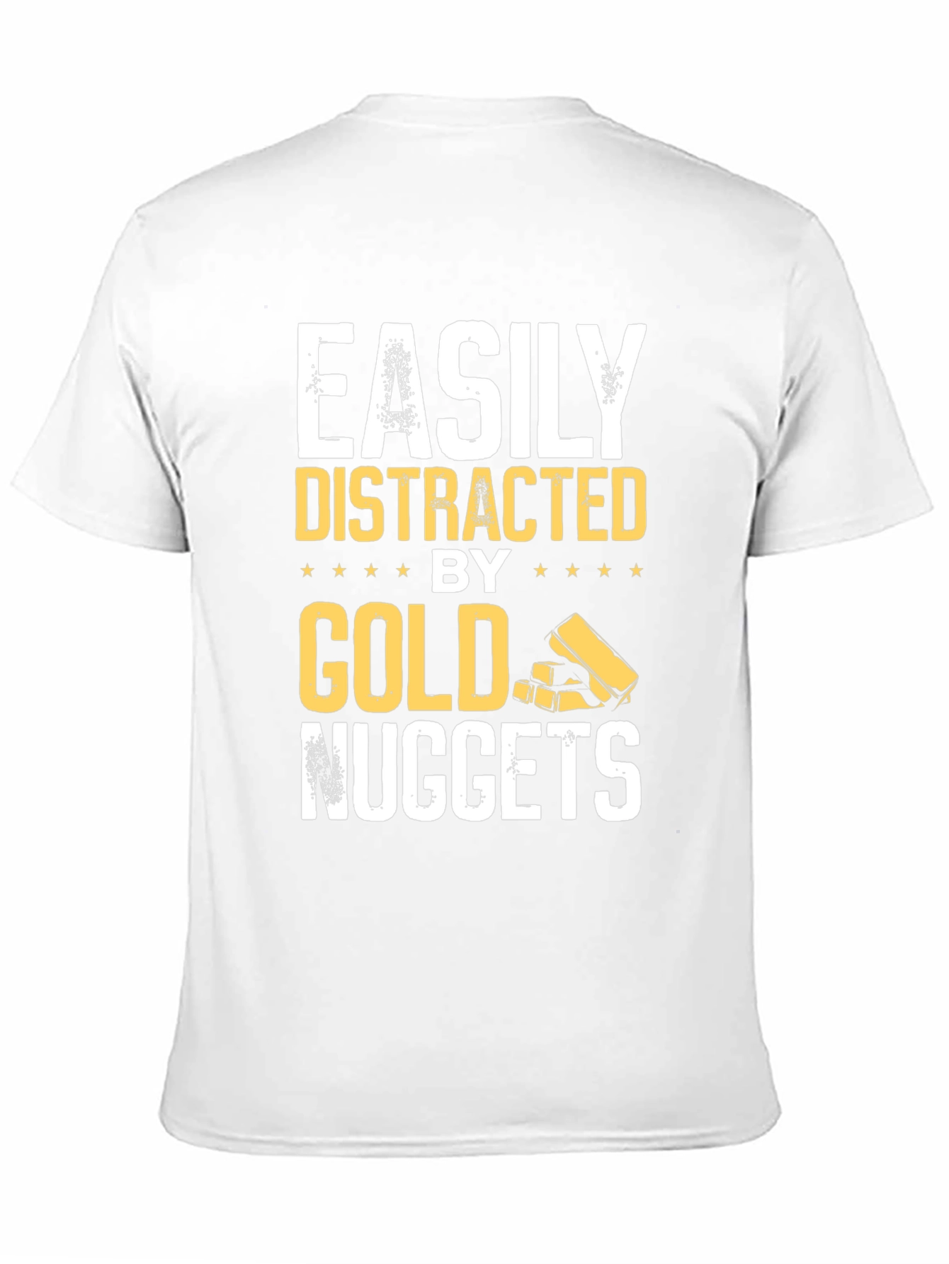 Easily Distracted By Gold Nuggets Black T-Shirt